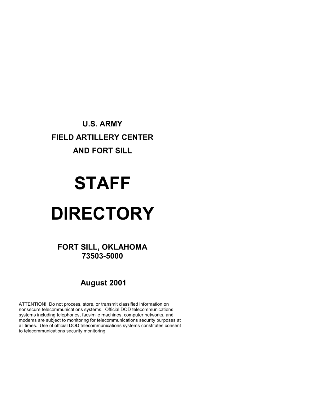 Field Artillery Center