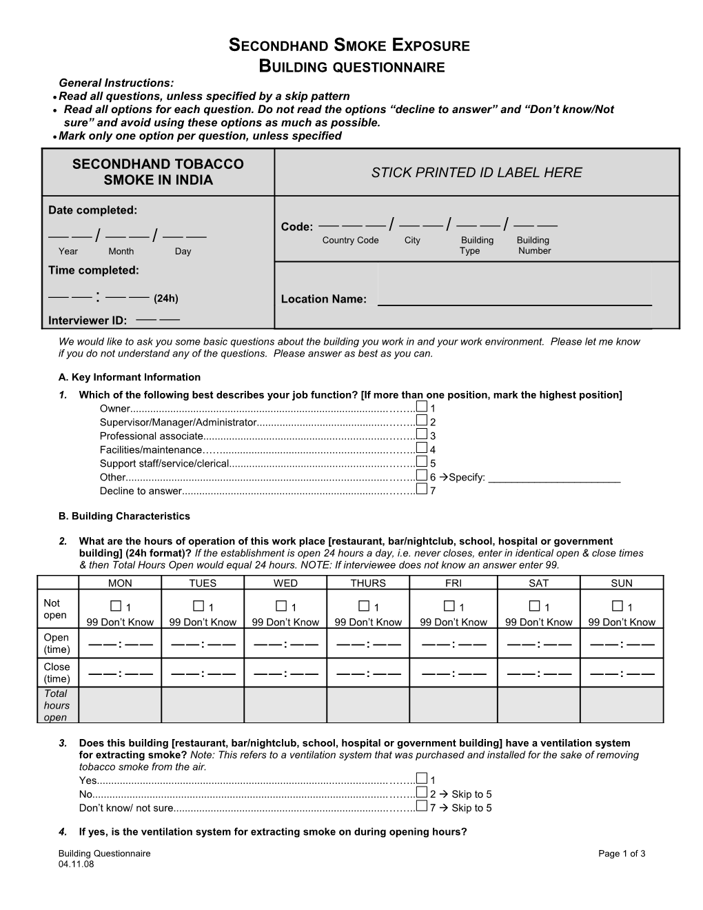 Secondhand Smoke Exposure Among Bars and Nightclub Employees in Maryland