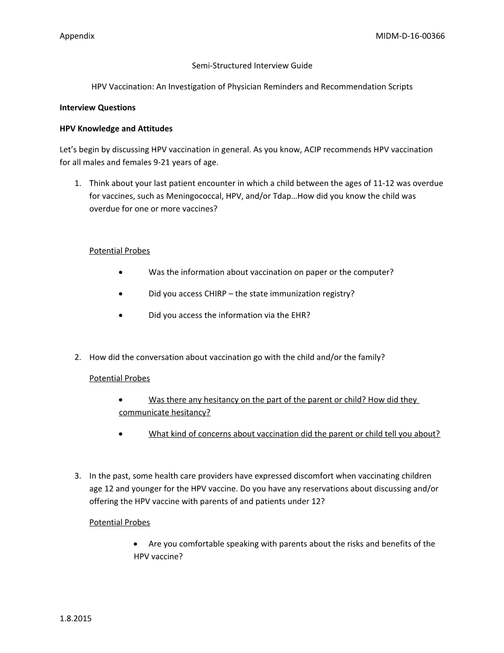 Semi-Structured Interview Guide