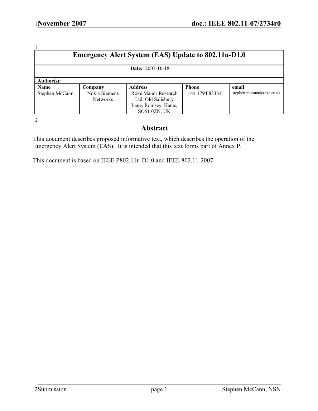 P.1.6Emergency Alert System (EAS)