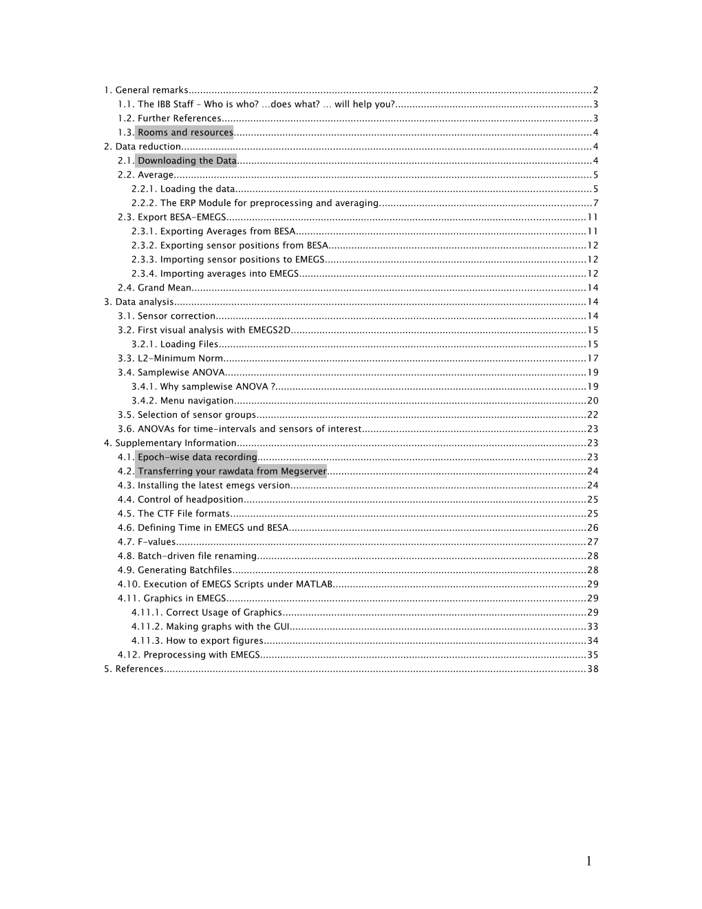 1.1. the IBB Staff Who Is Who? Does What? Will Help You?