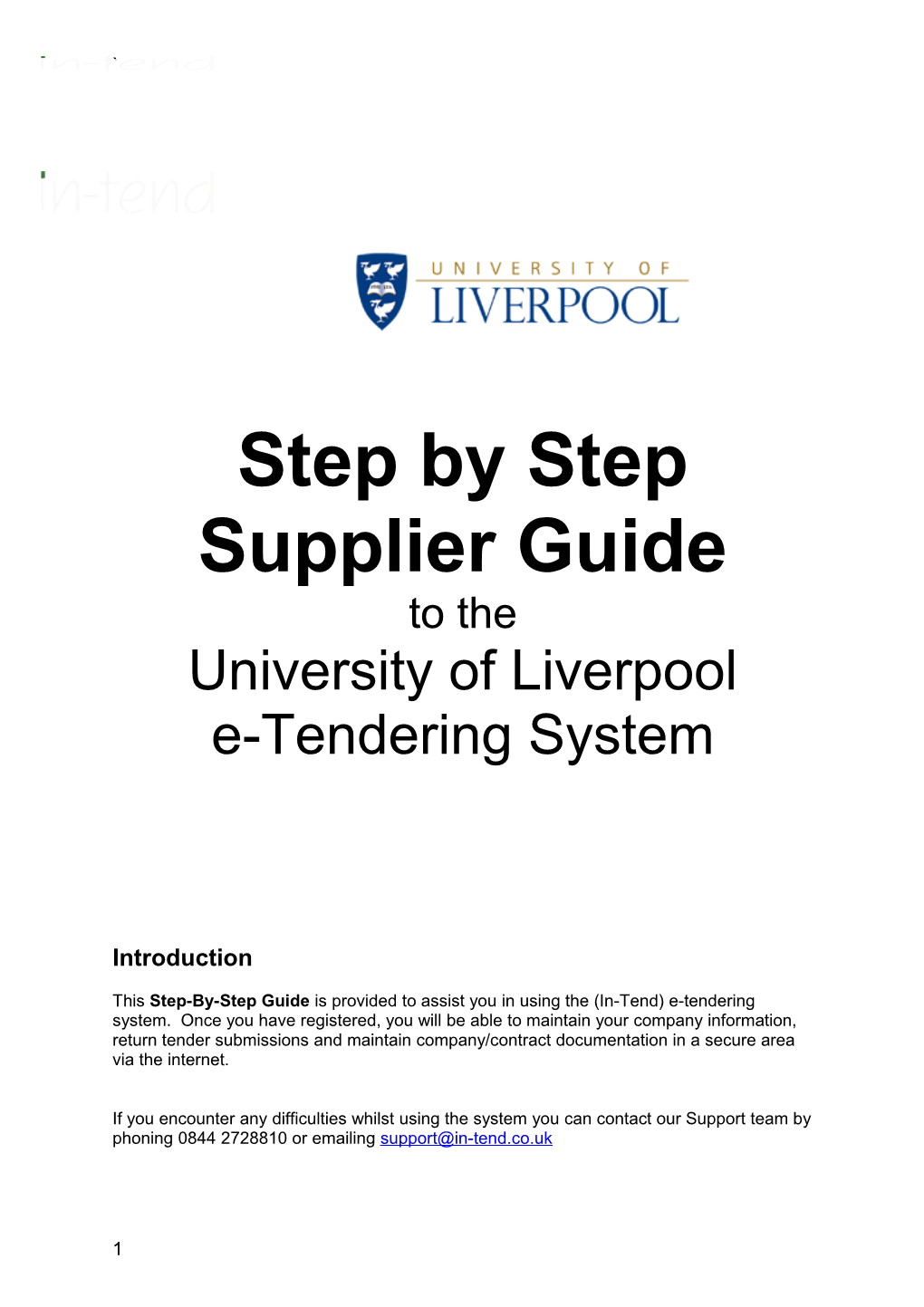 Supplier Guide