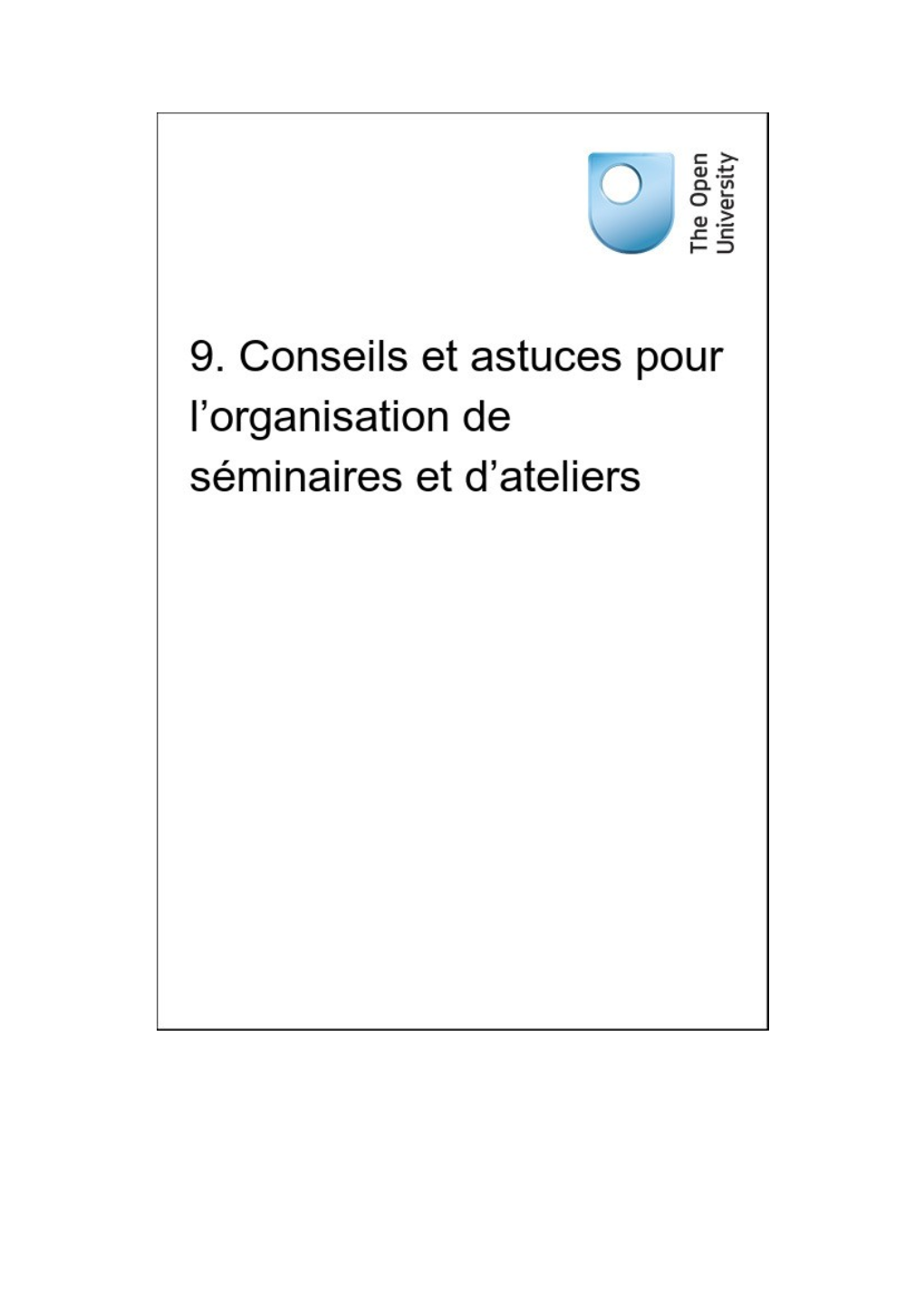 9. Conseils Et Astuces Pour L Organisation De Séminaires Et D Ateliers