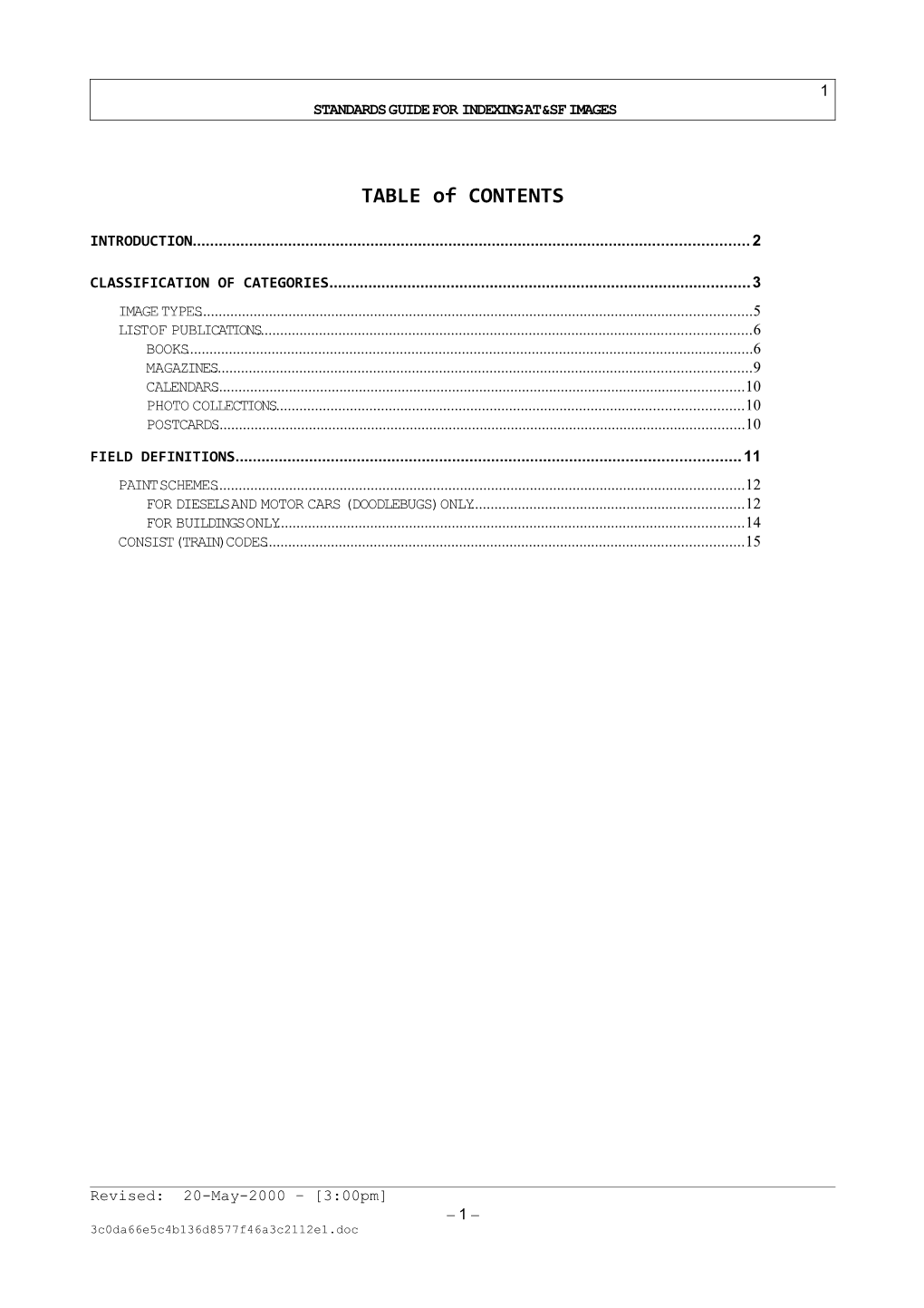 Classification of Subjects