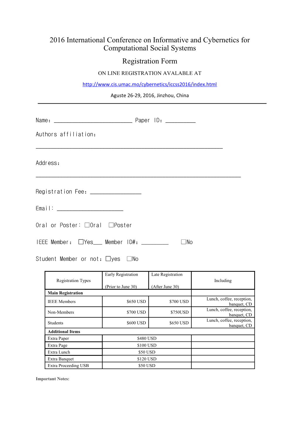 2016 International Conference Oninformative and Cybernetics for Computational Social Systems