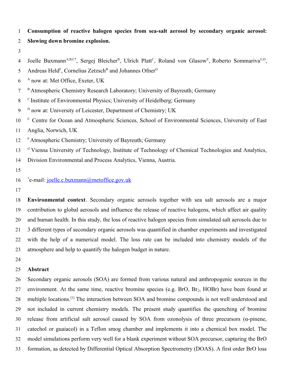 Consumption of Reactive Halogen Species from Sea-Salt