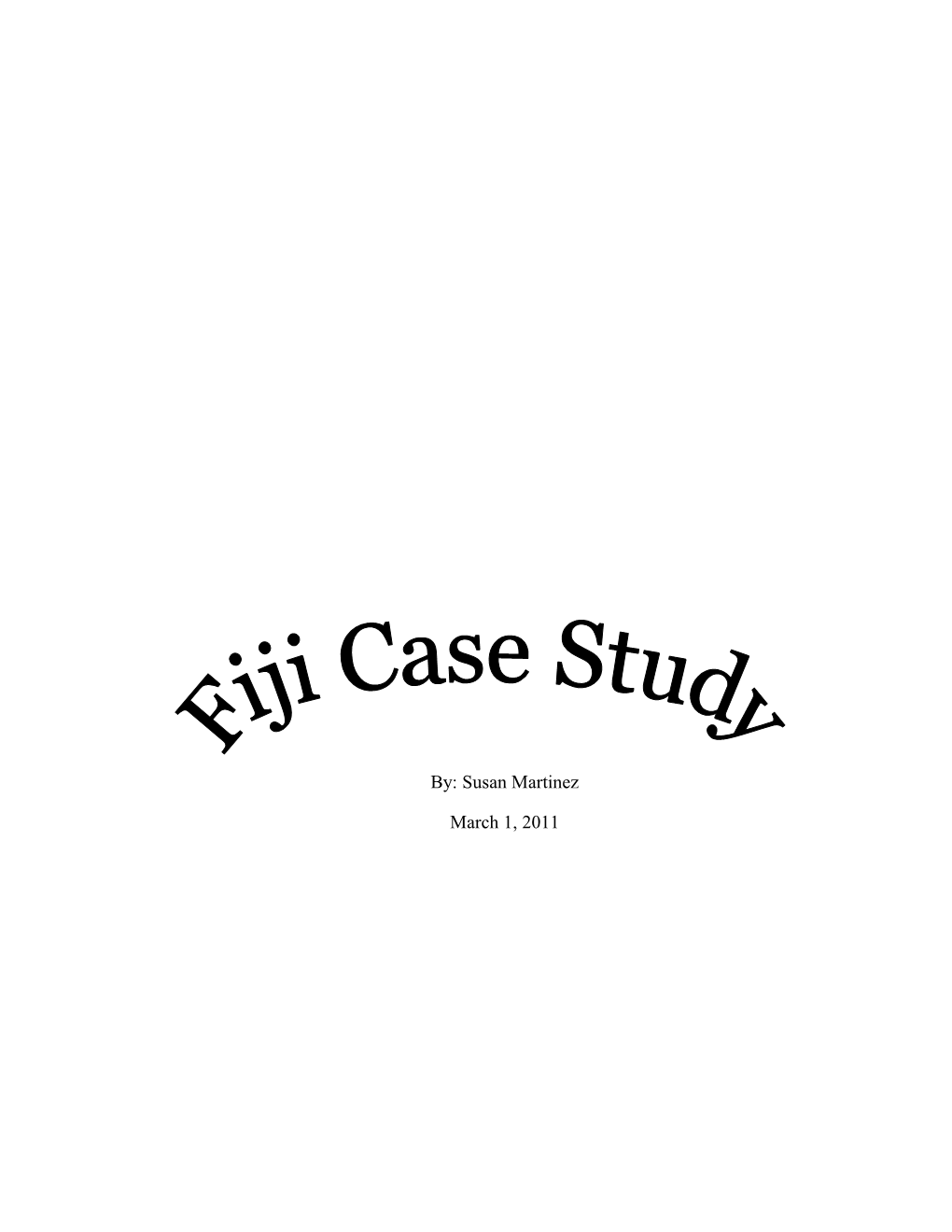 Fiji Case Study