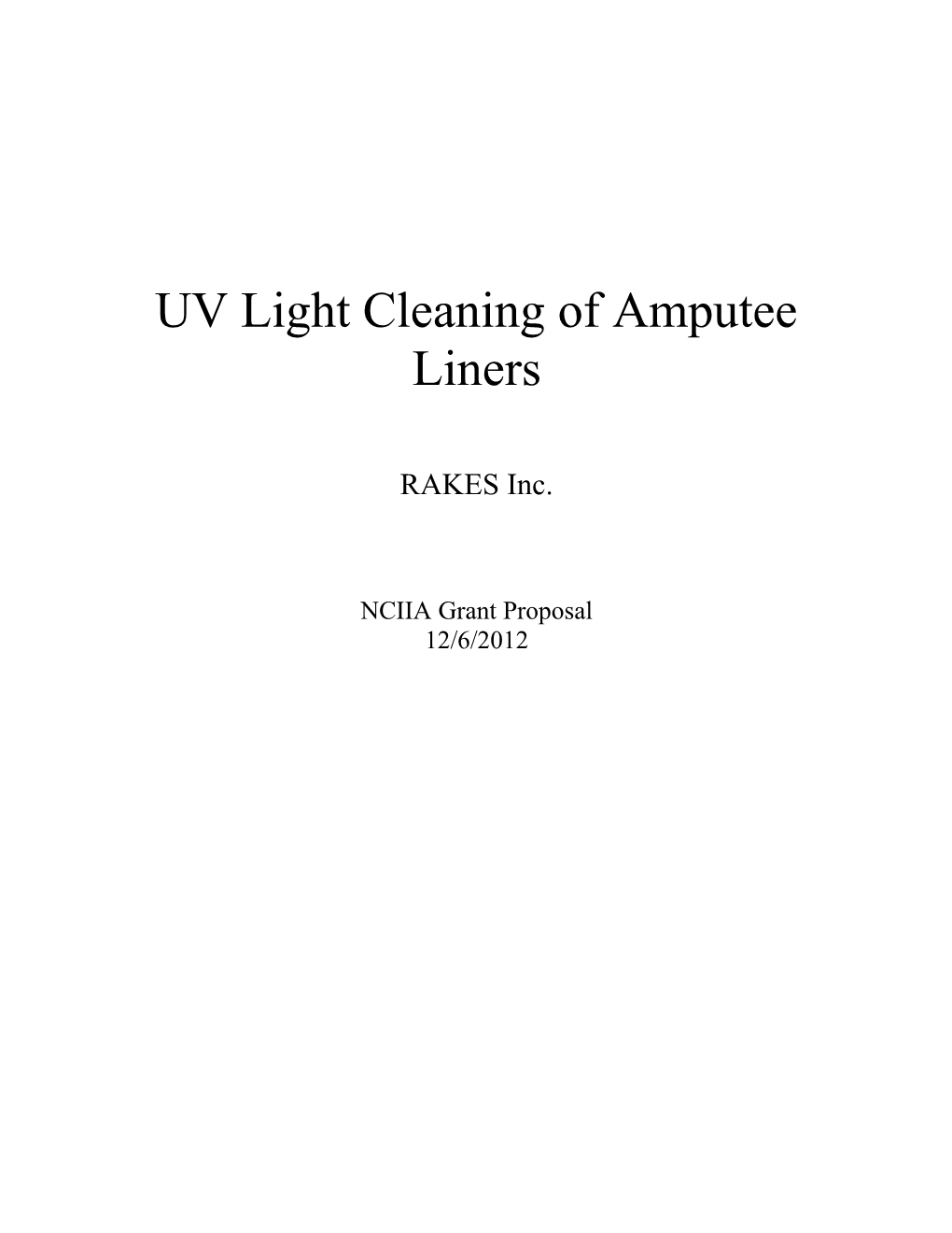 UV Light Cleaning of Amputee Liners