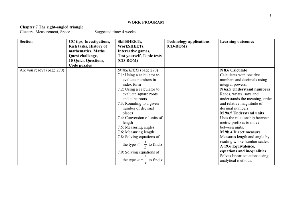 Chapter 7 the Right-Angled Triangle