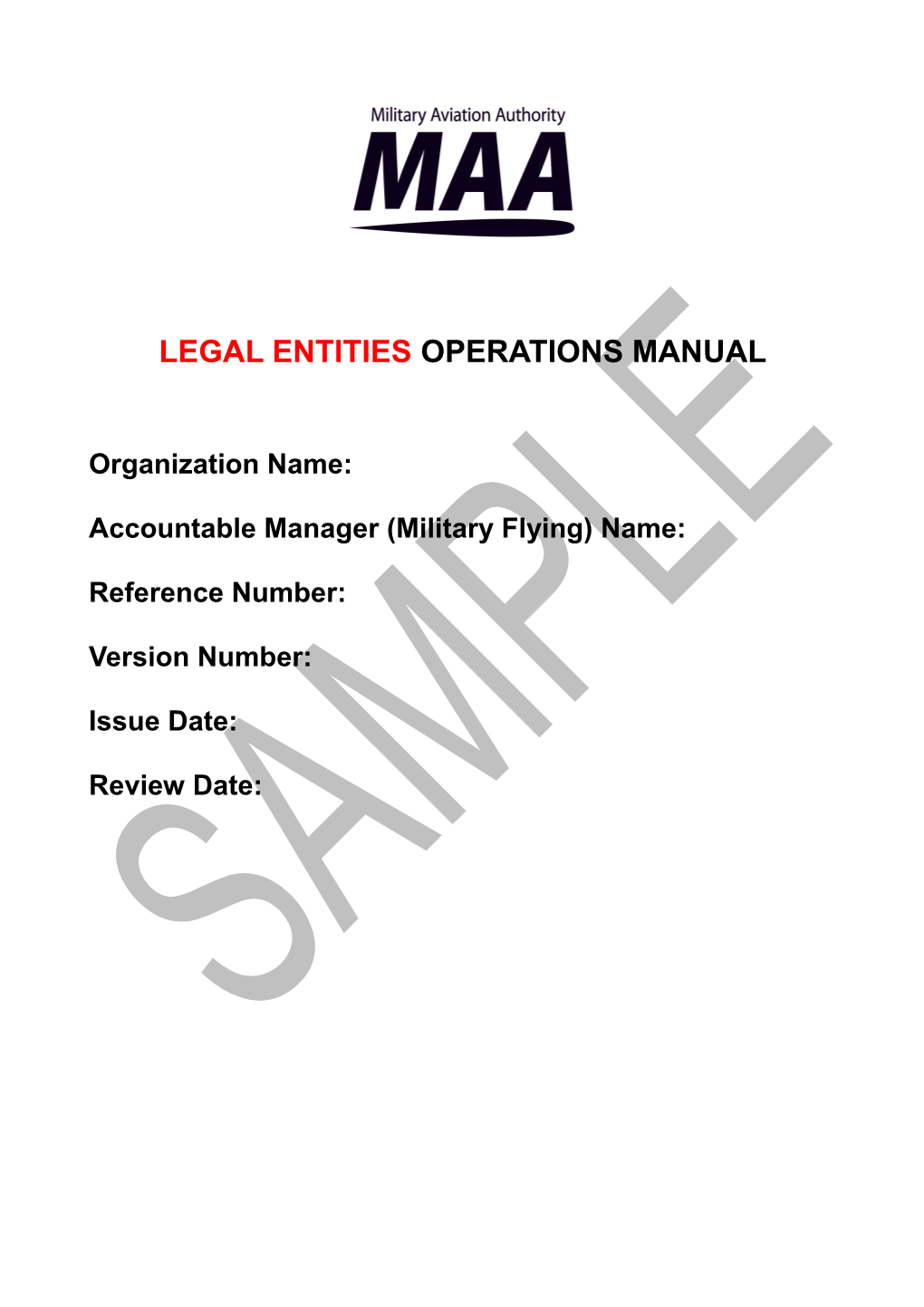 CFAOS Operations Manual