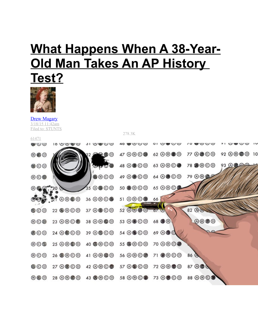What Happens When a 38-Year-Old Man Takes an AP History Test?
