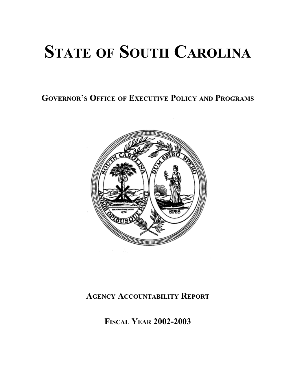 Governor S Office of Executive Policy and Programs