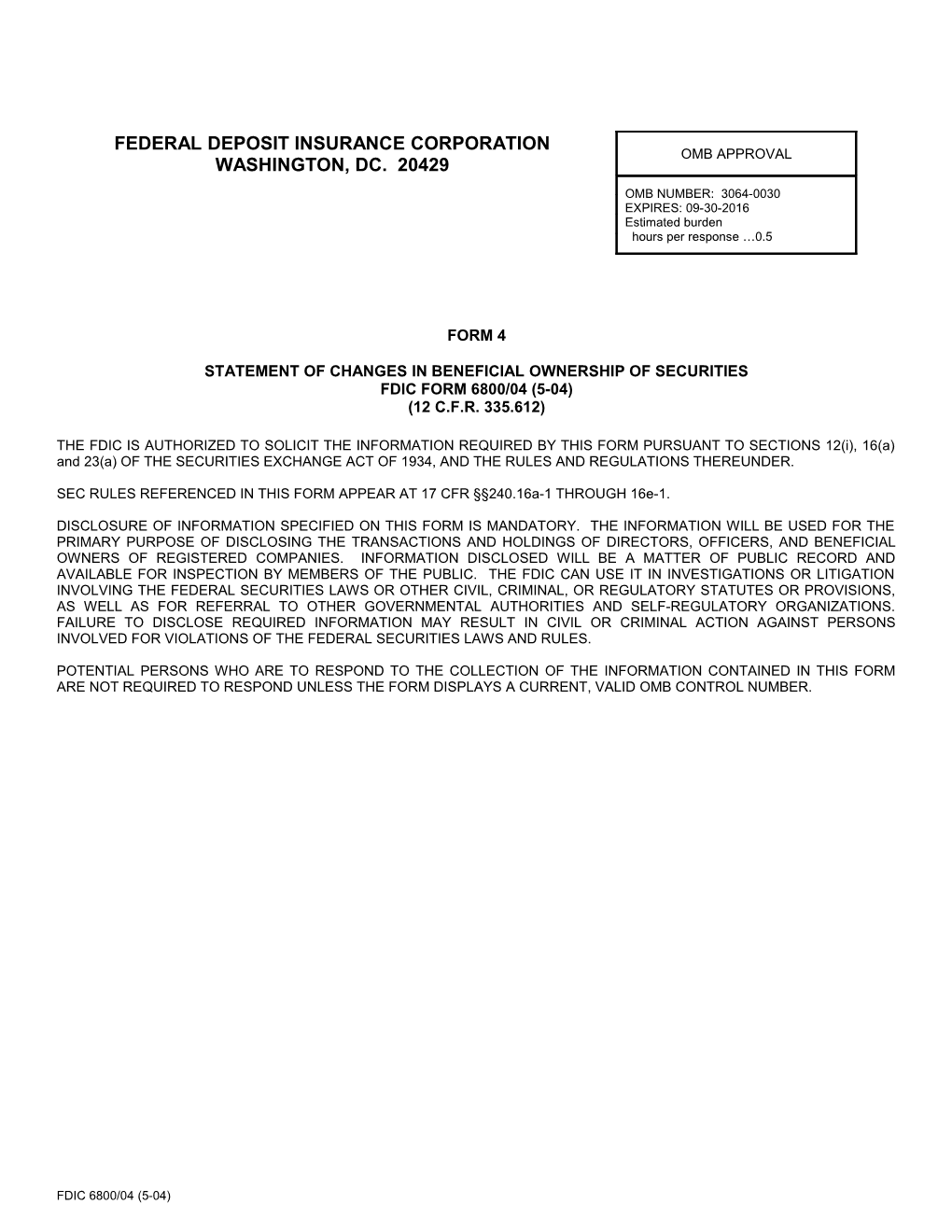 Statement of Changes in Beneficial Ownership (Form F-8)