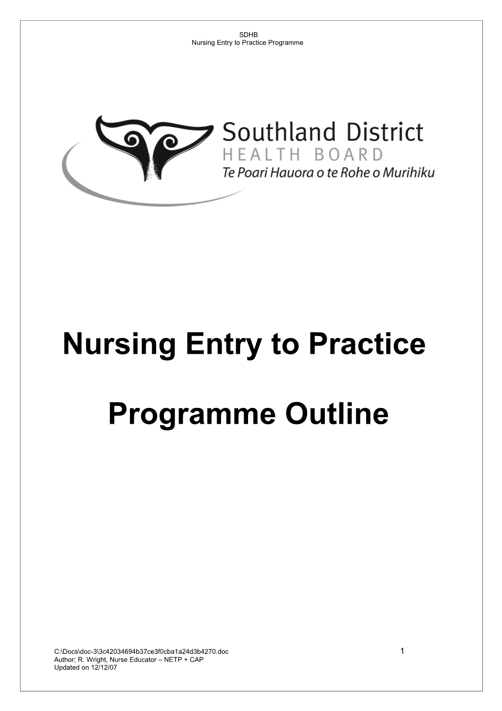 Nursing Entry to Practice