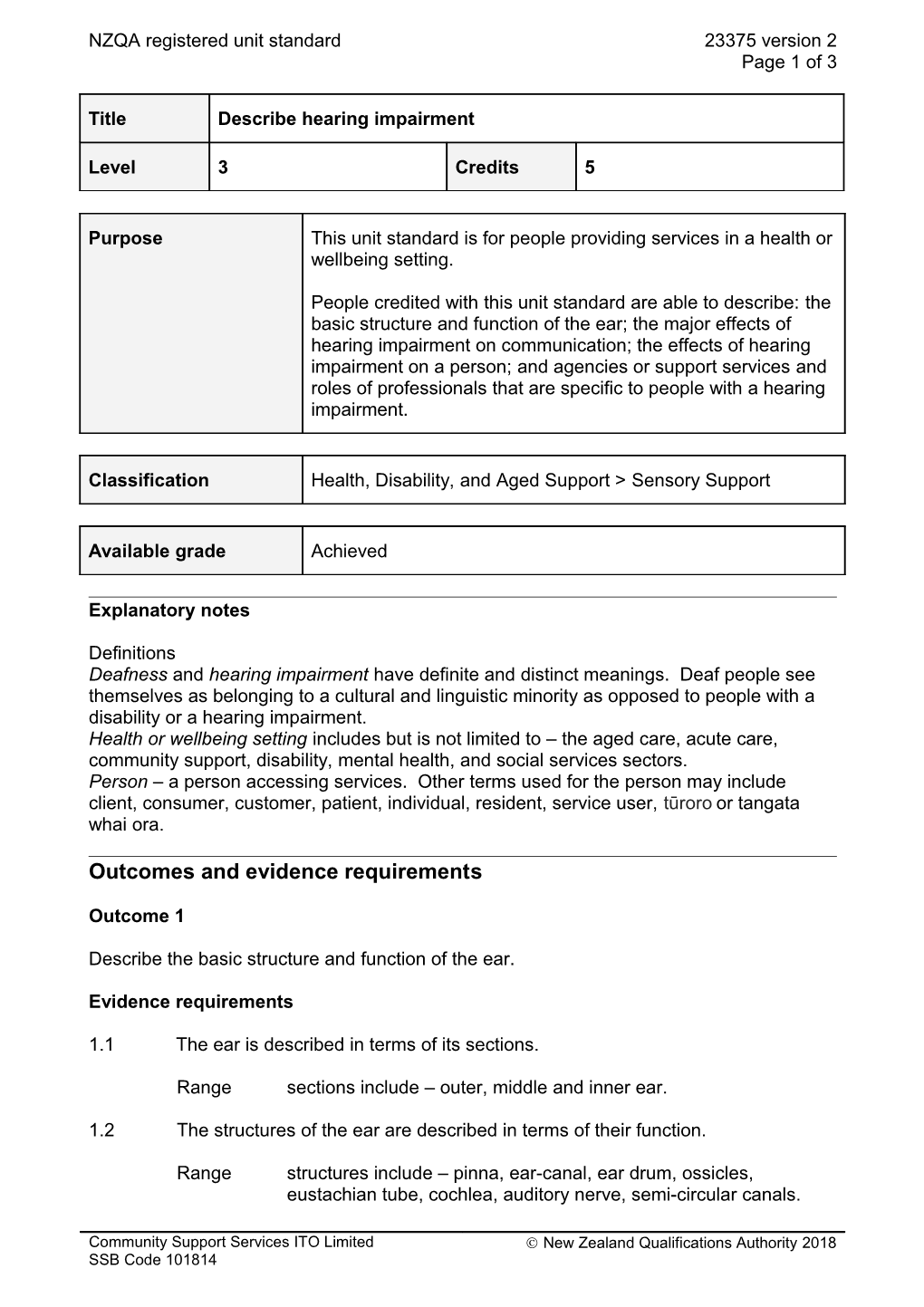 23375 Describe Hearing Impairment