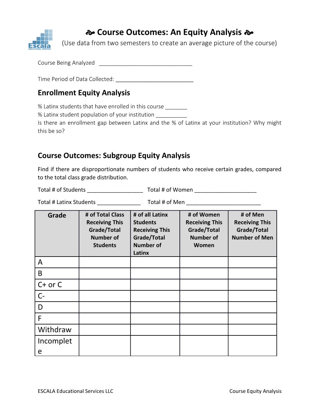 Use Data from Two Semesters to Create an Average Picture of the Course