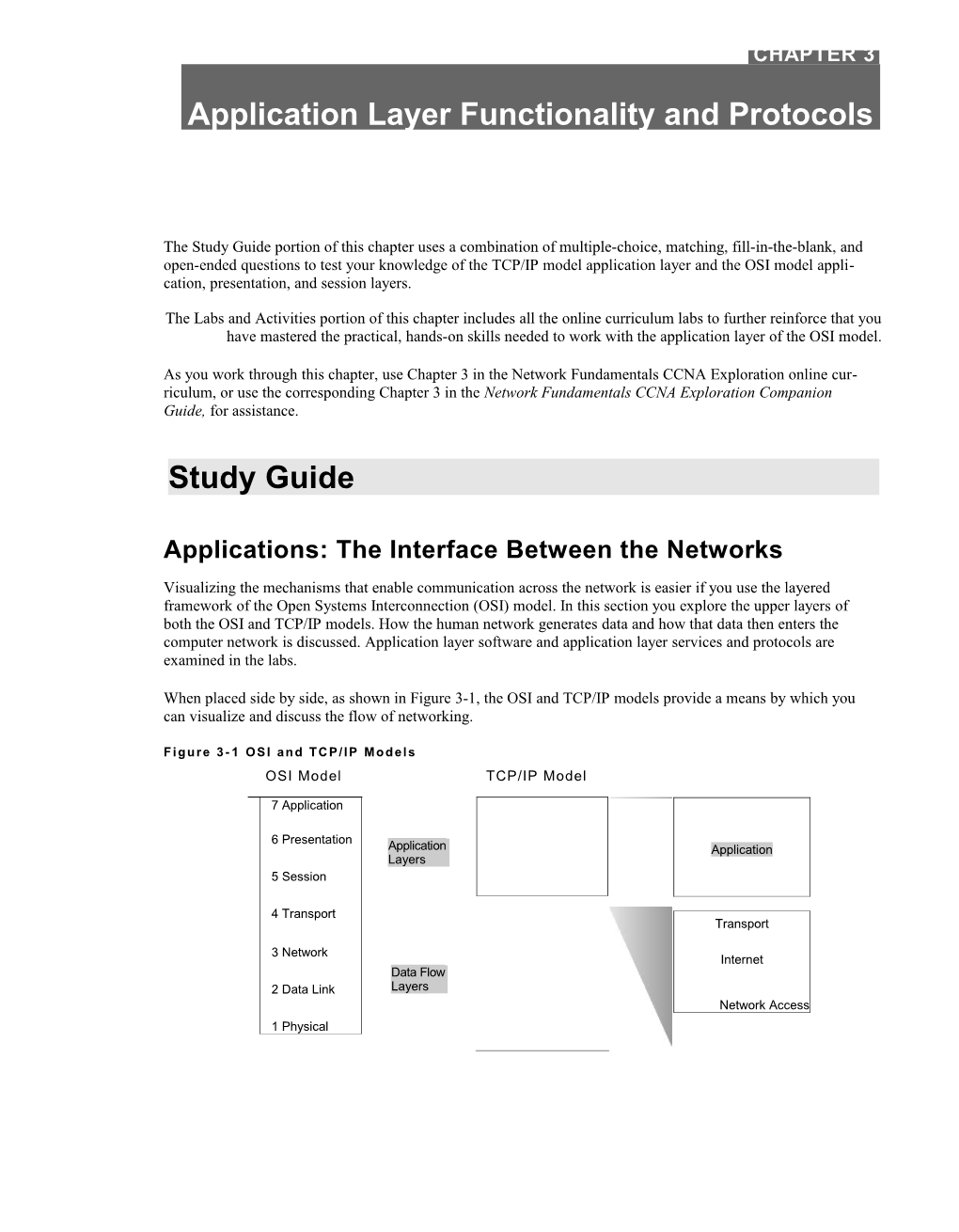 Application Layer Functionality and Protocols