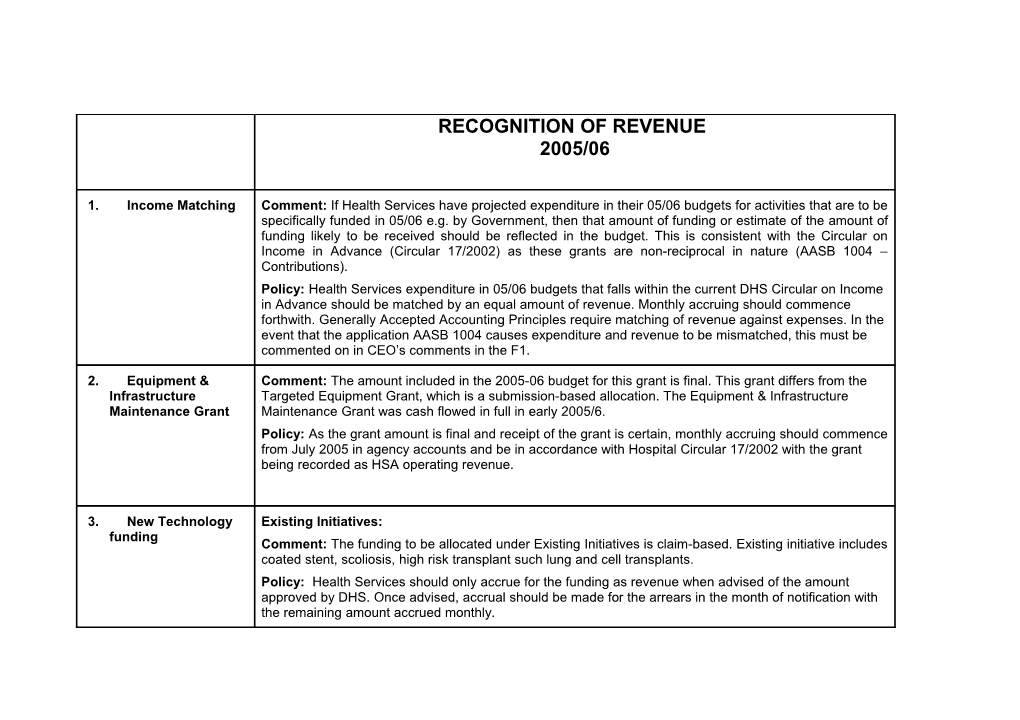 Suggested Accruals Policy