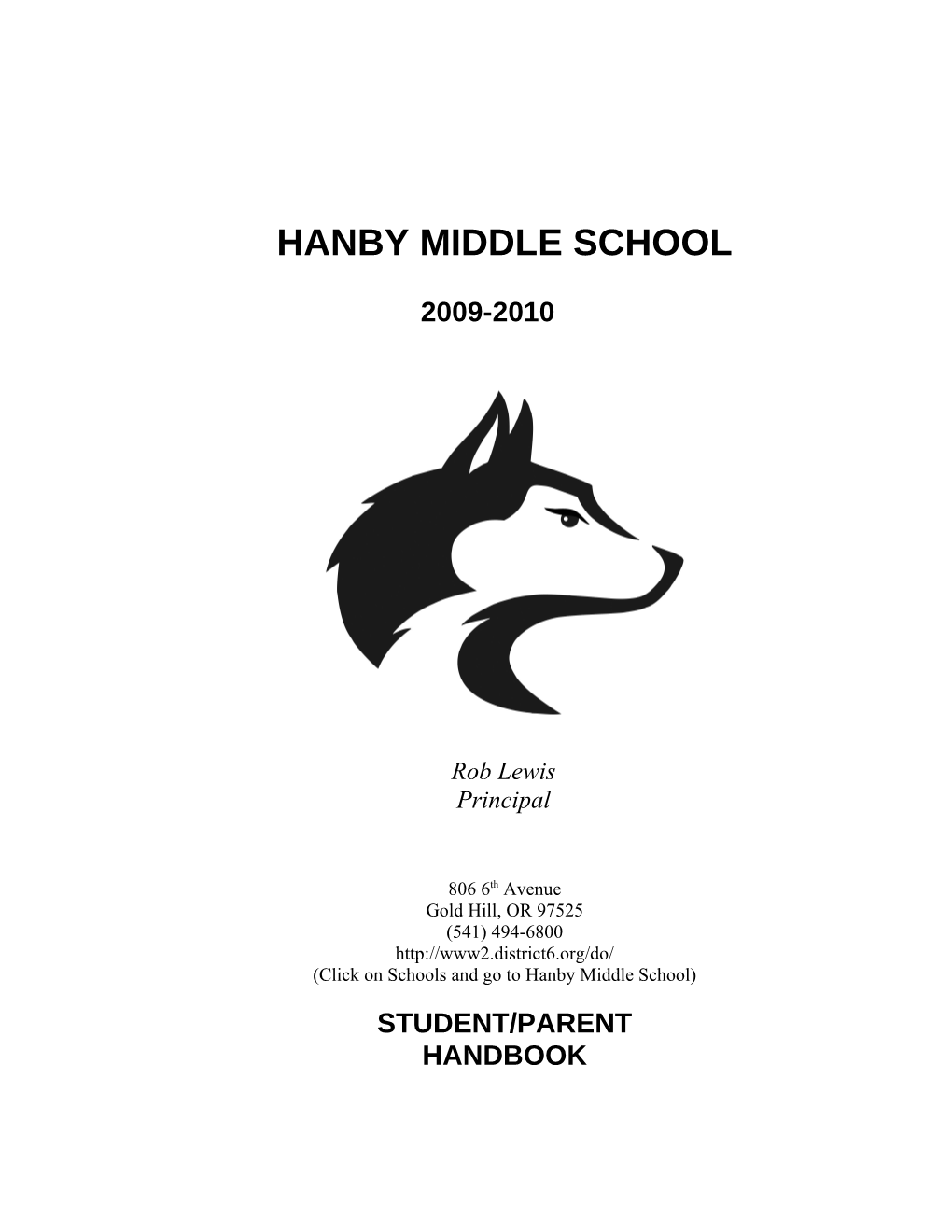 Click on Schools and Go to Hanby Middle School