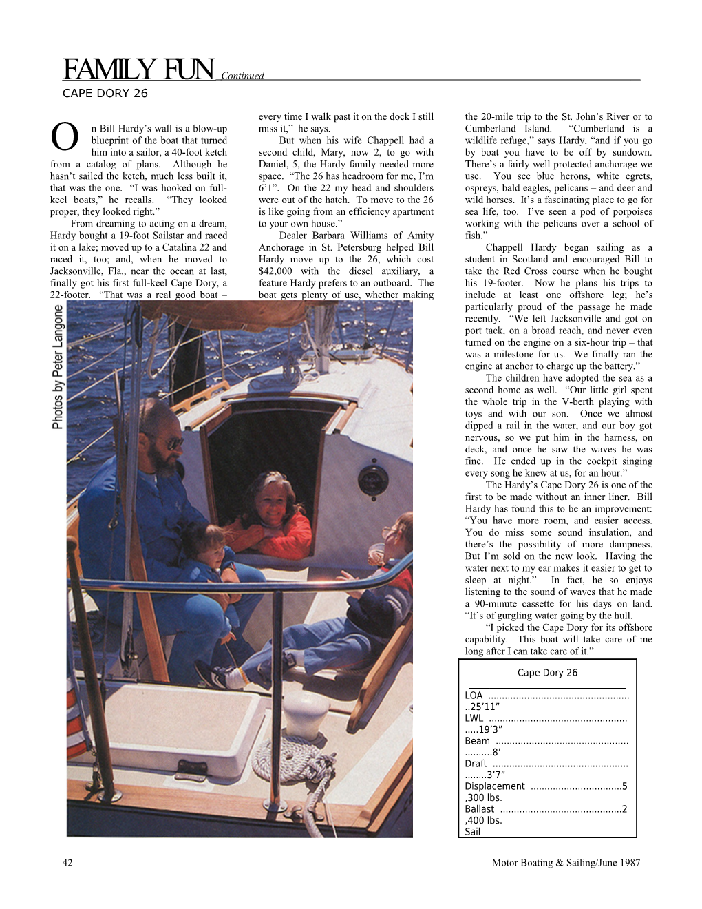 Cape Dory 26 - Motor Boating and Sailing Article