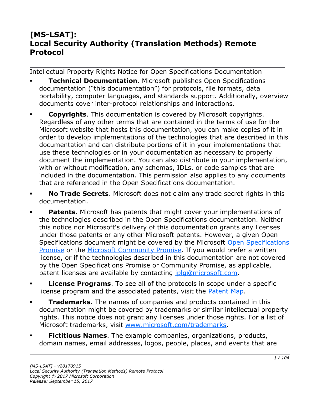 Local Security Authority (Translation Methods) Remote Protocol