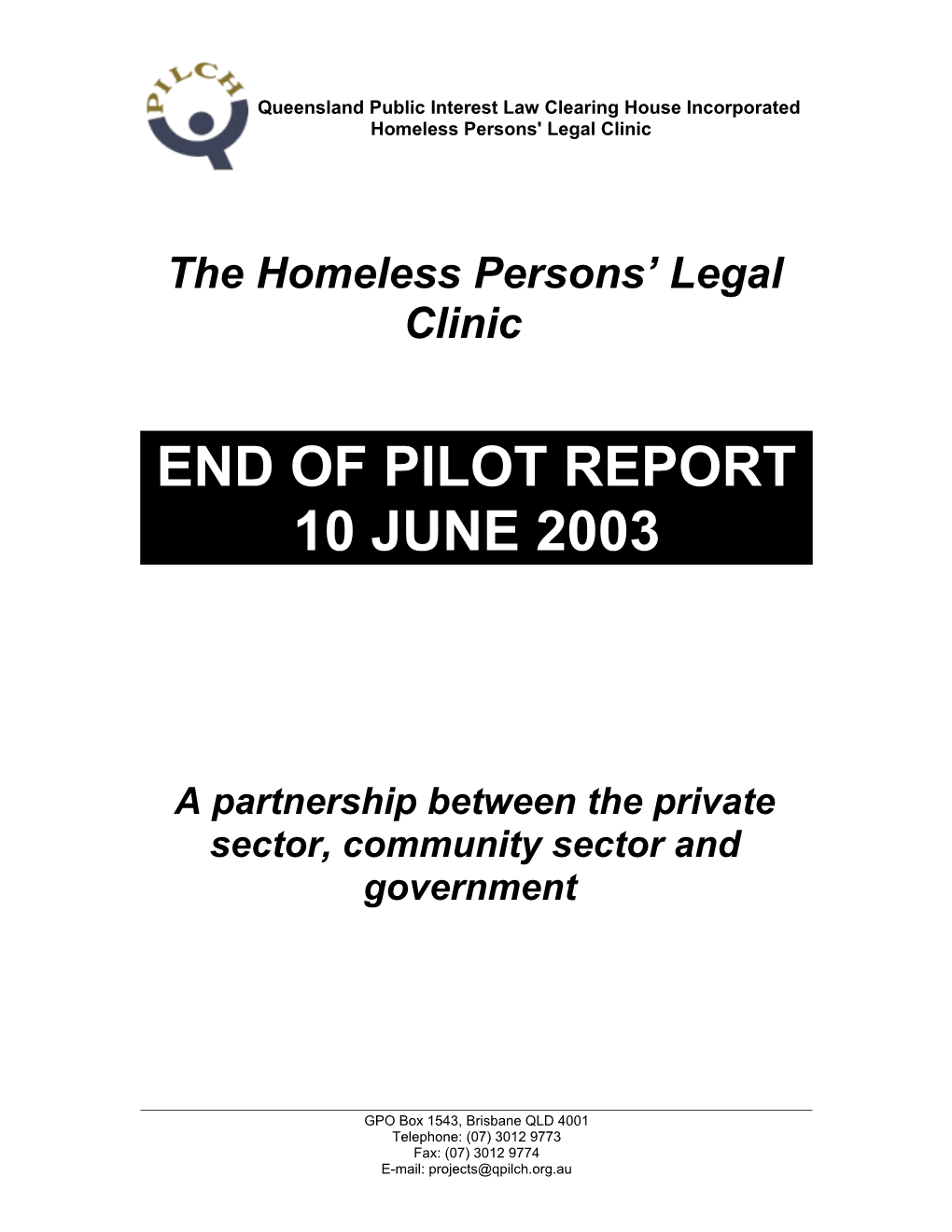 The Homeless Persons Legal Clinic