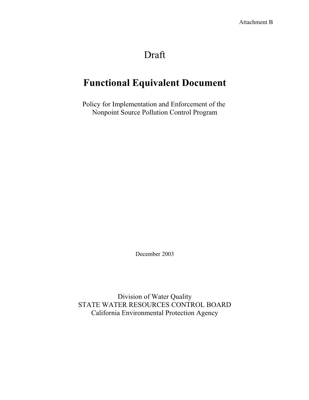 Functional Equivalent Document