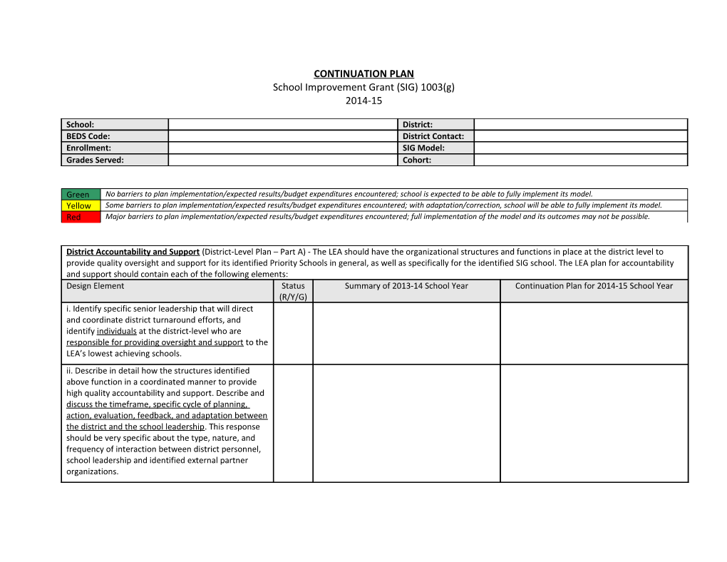 Project Plan and Timeline - the LEA/School Must Provide a Project Plan That Provides A