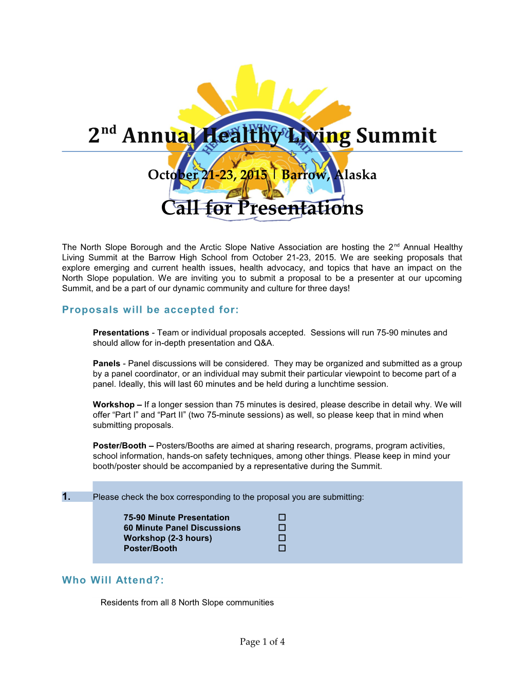 2Nd Annual Healthy Living Summit