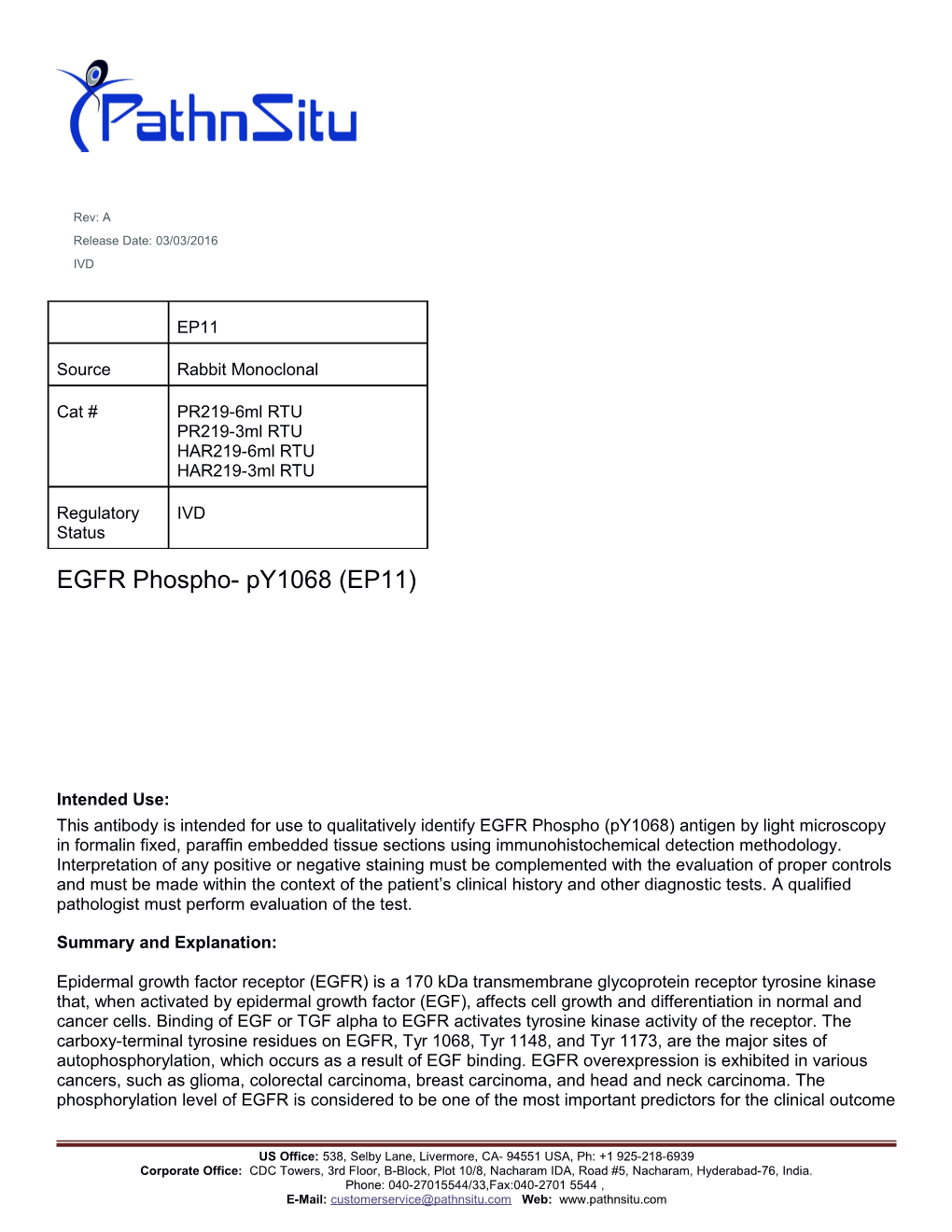 EGFR Phospho- Py1068 (EP11)