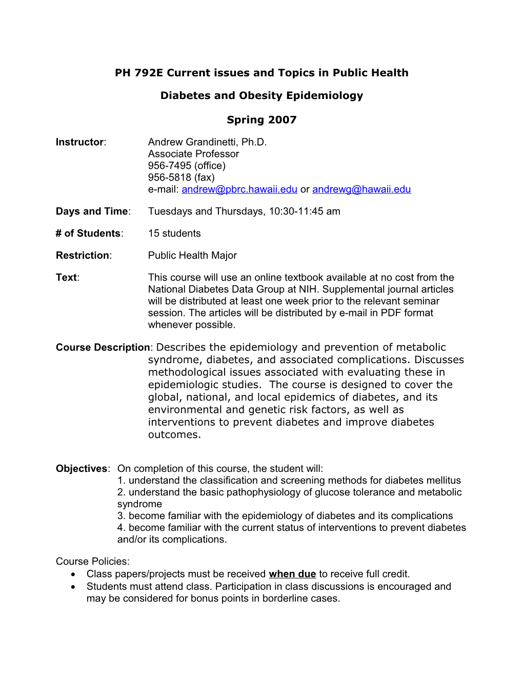 Introduction to Diabetes and Obesity Epidemiology