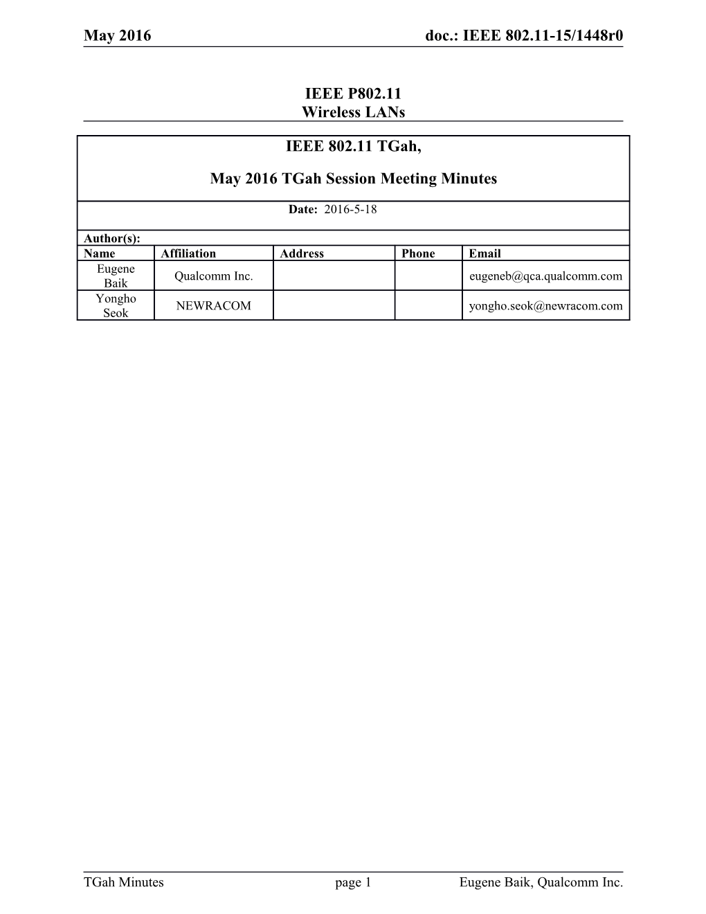 IEEE 802.11 Task Group Ah