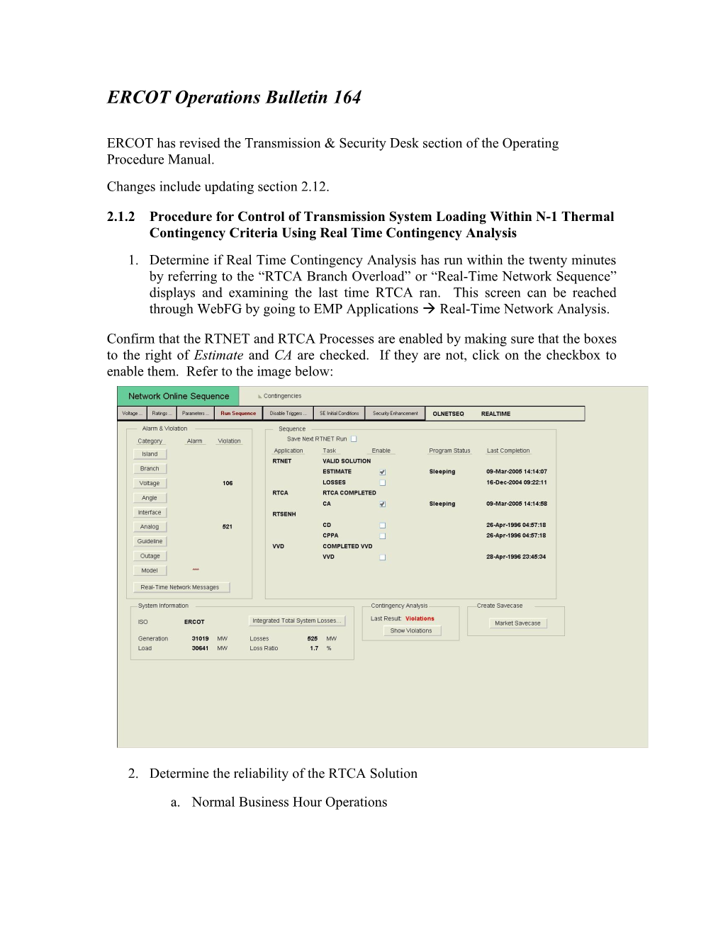 ERCOT Operations Bulletin 9