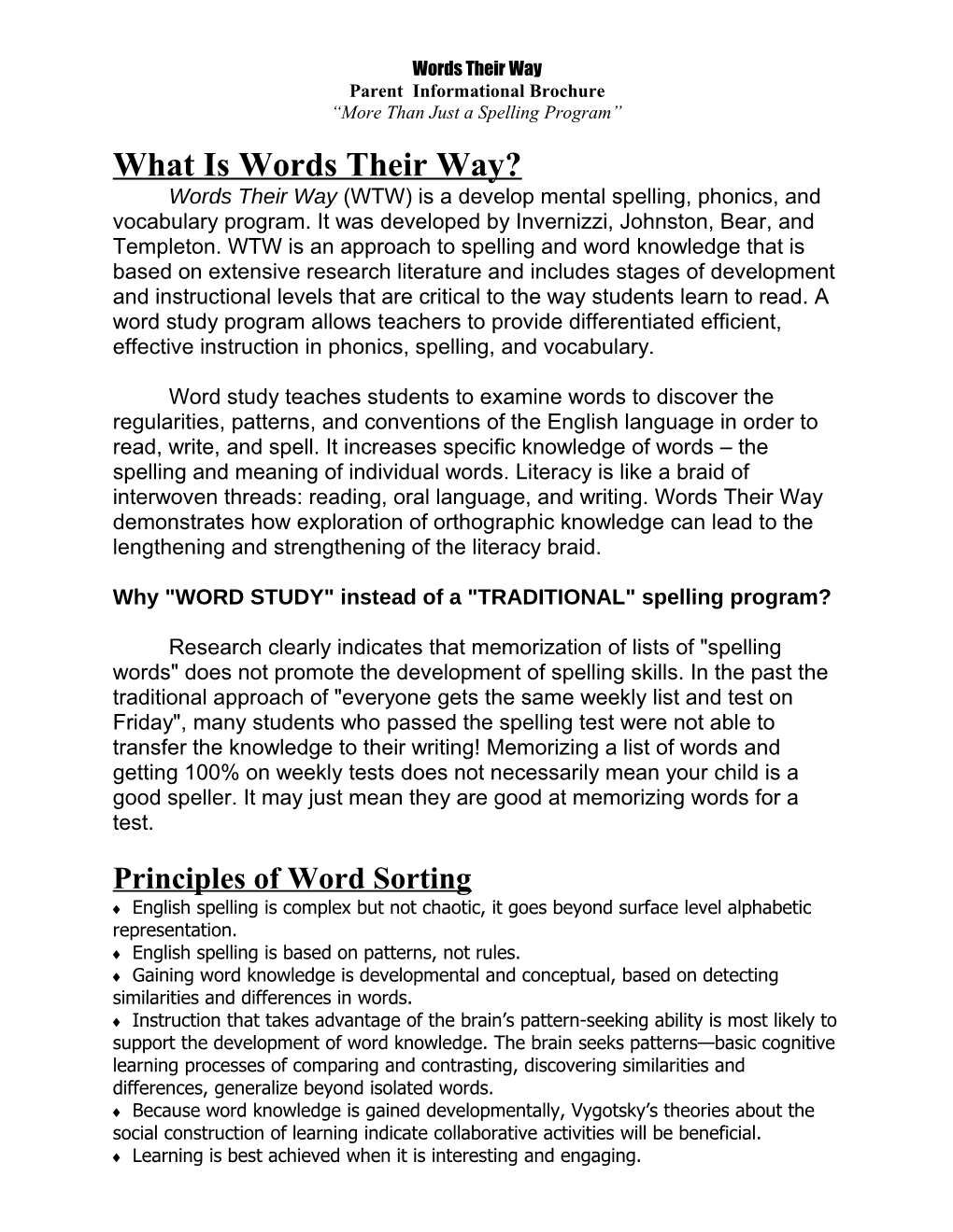 Parent Informationalbrochure