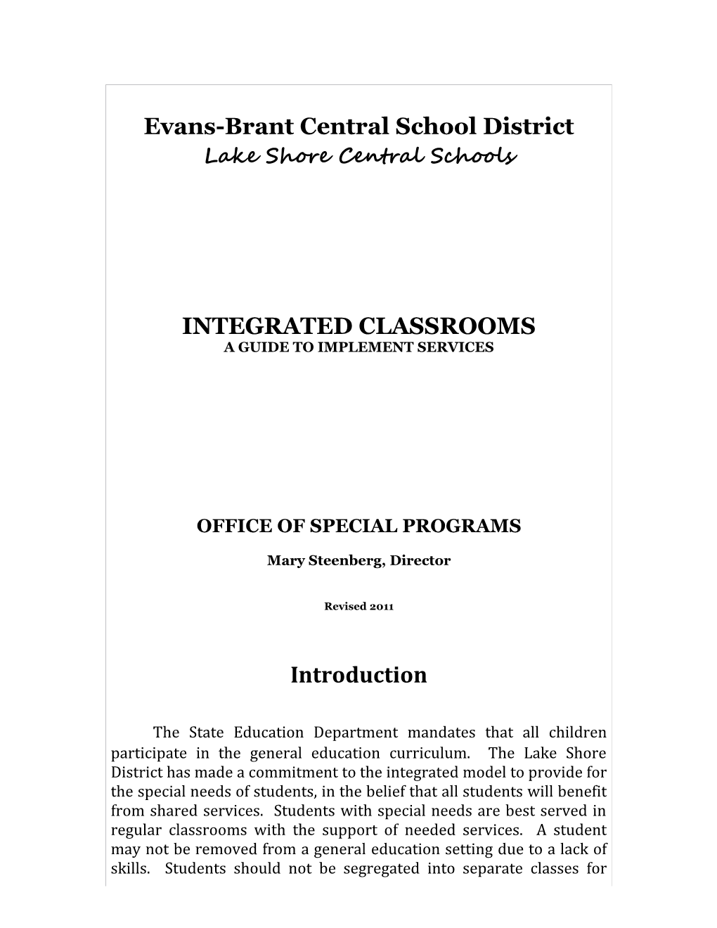 Evans-Brant Central School District