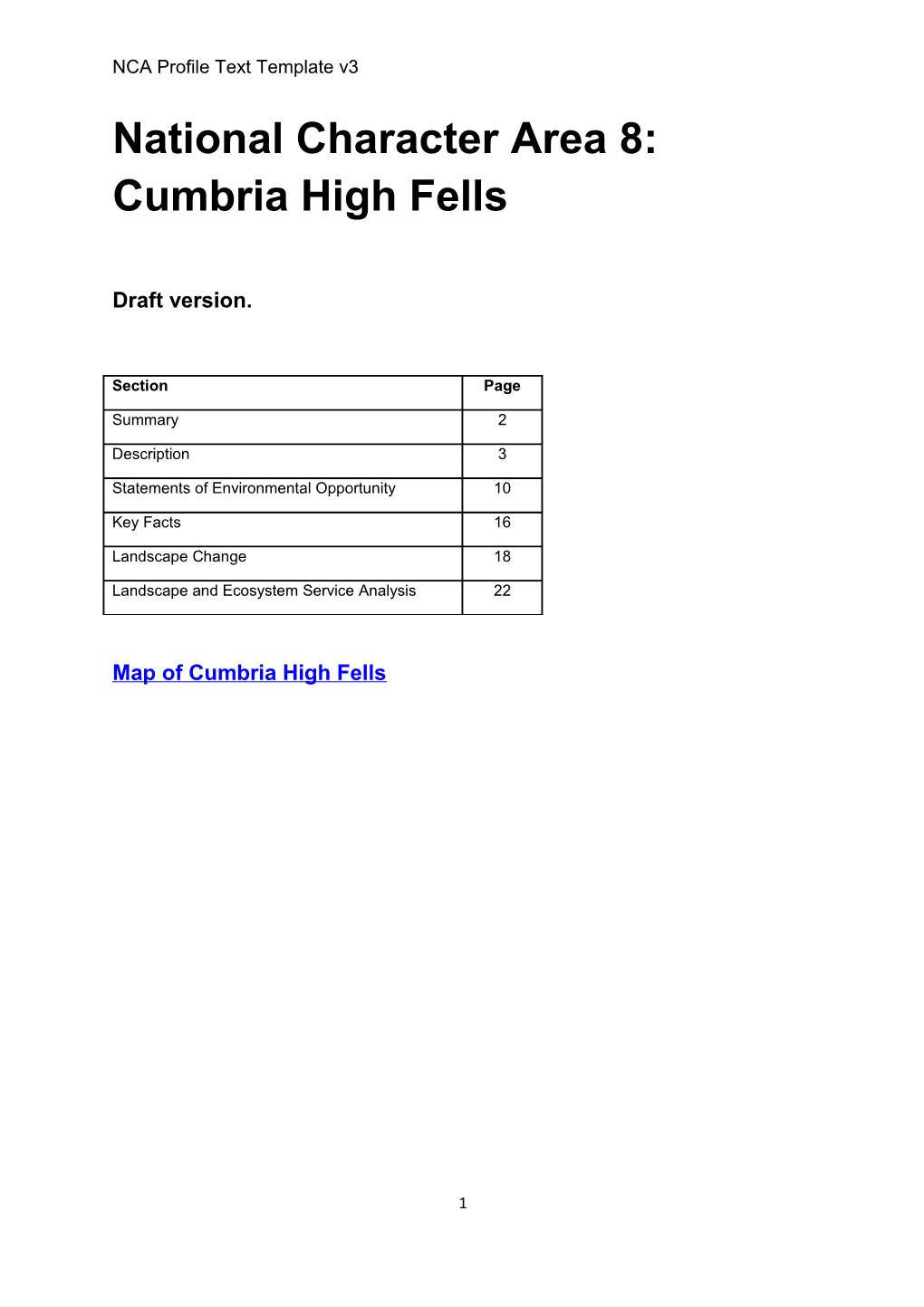 National Character Area 8: Cumbria High Fells