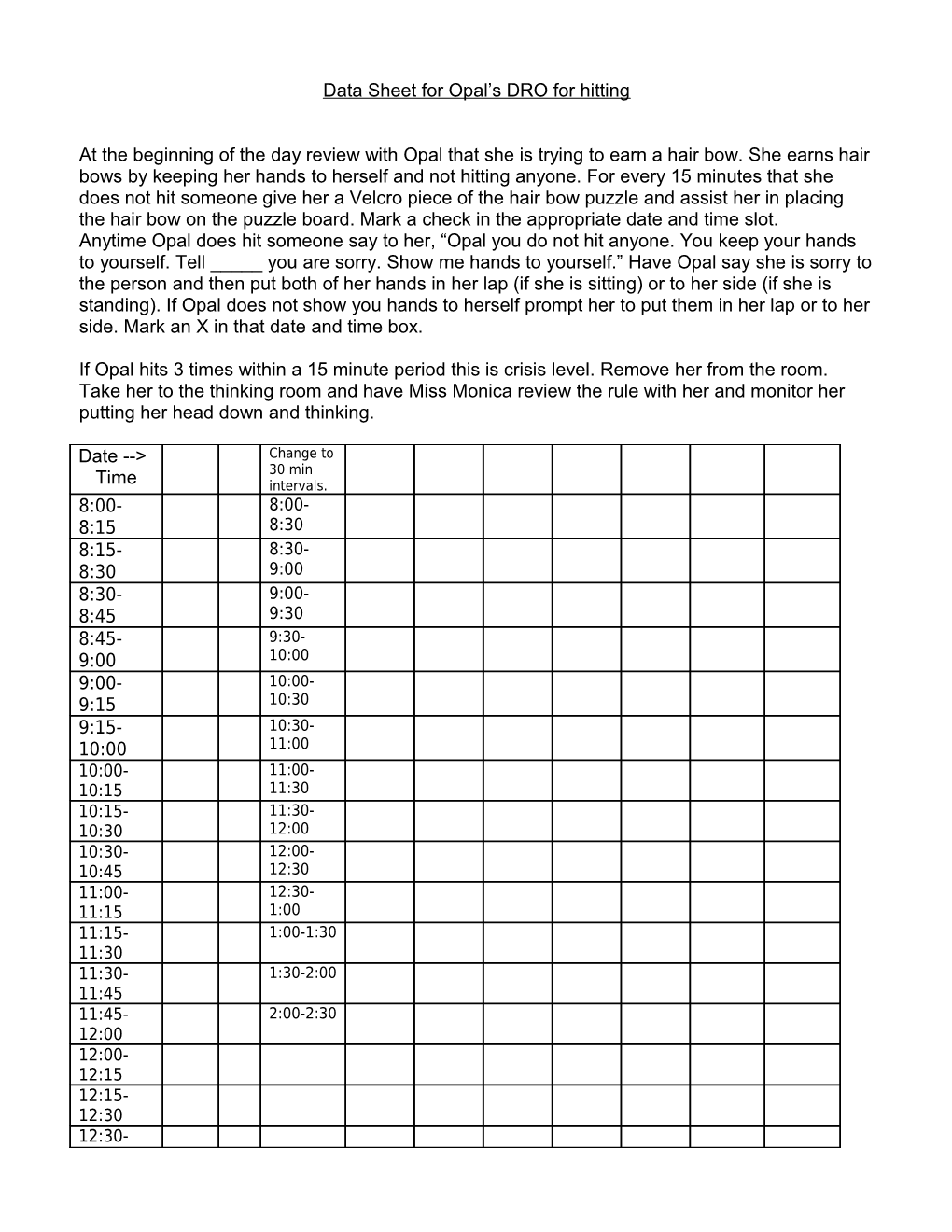 Data Sheet for Olivia S DRO for Hitting