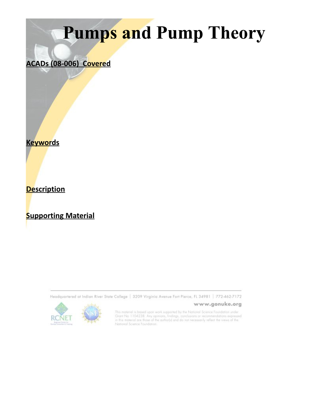 NET 112:Nuclear Power Plant Components