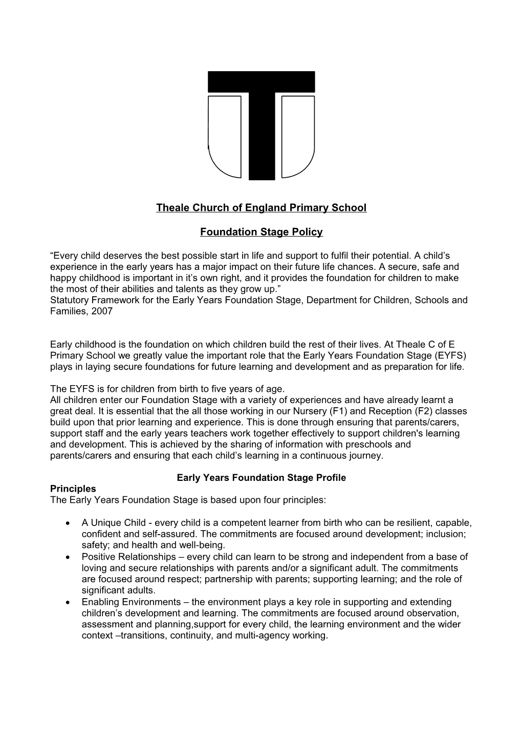 Thealechurch of England Primary School