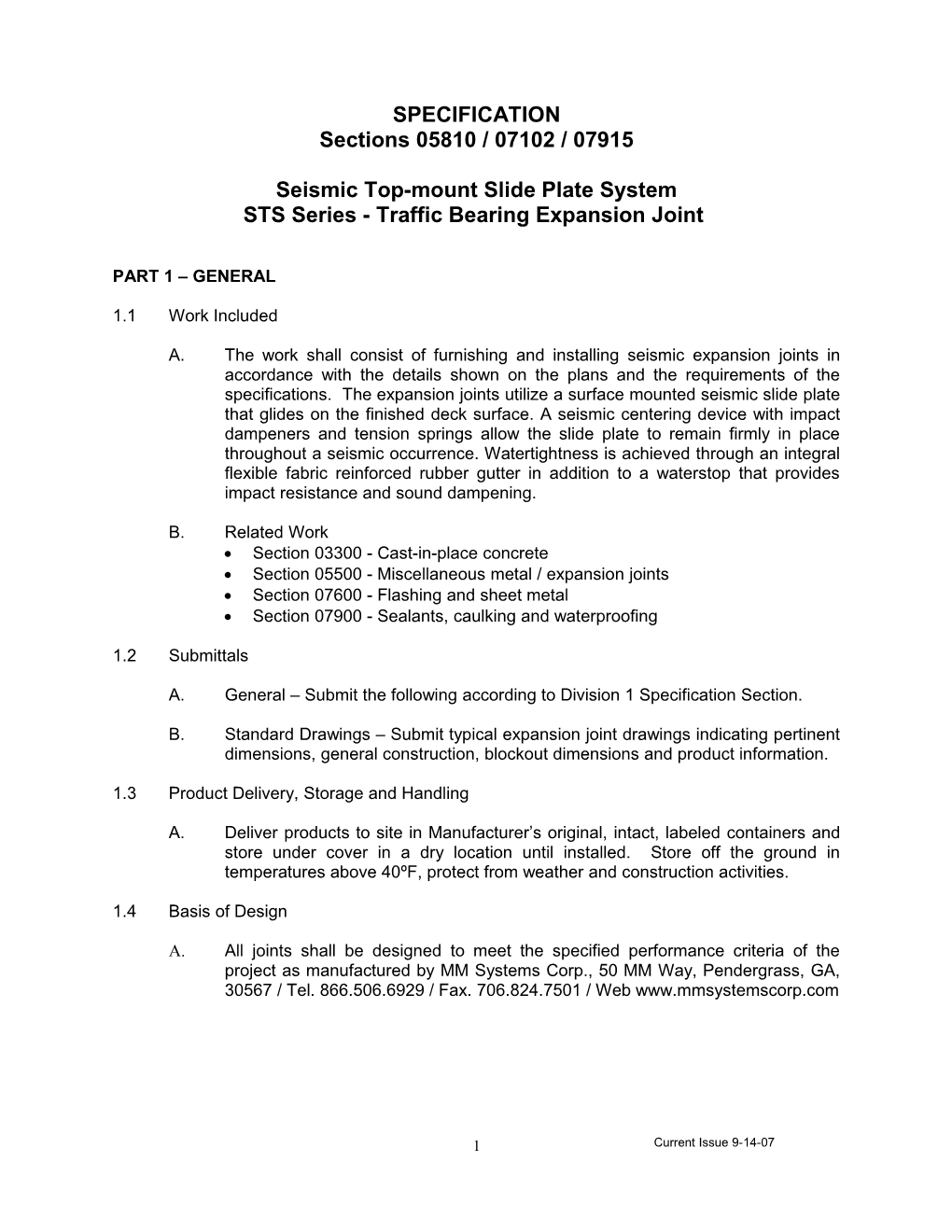 Seismic Top-Mount Slide Plate System