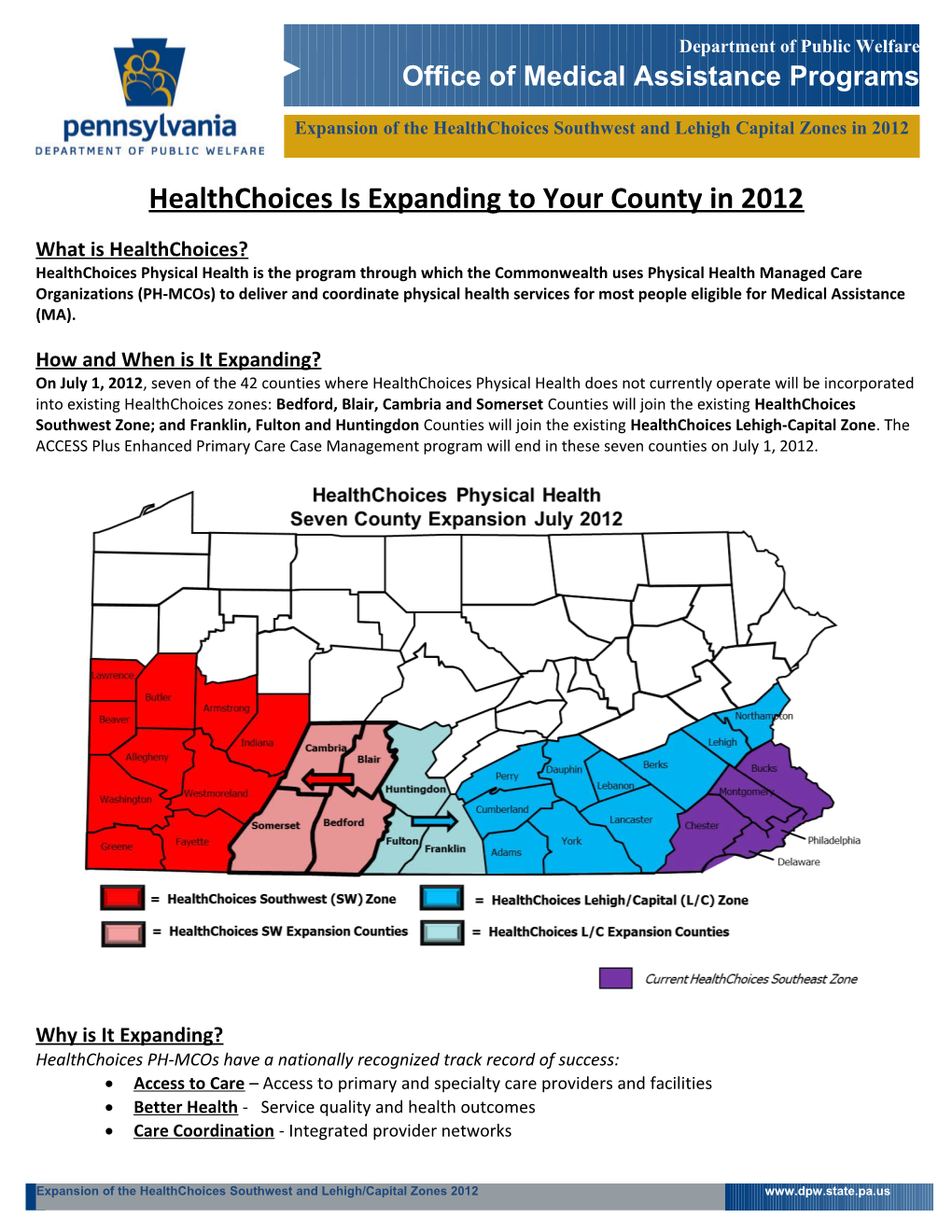 Pennsylvania Is the Only State to Establish Pay for Performance (P4P) Programs in Three