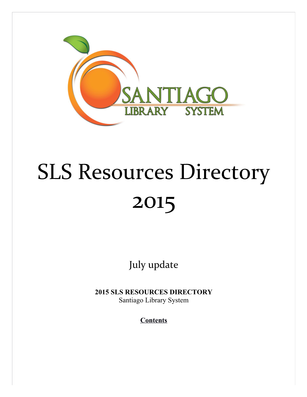 2015 SLS Resources Directory July Update