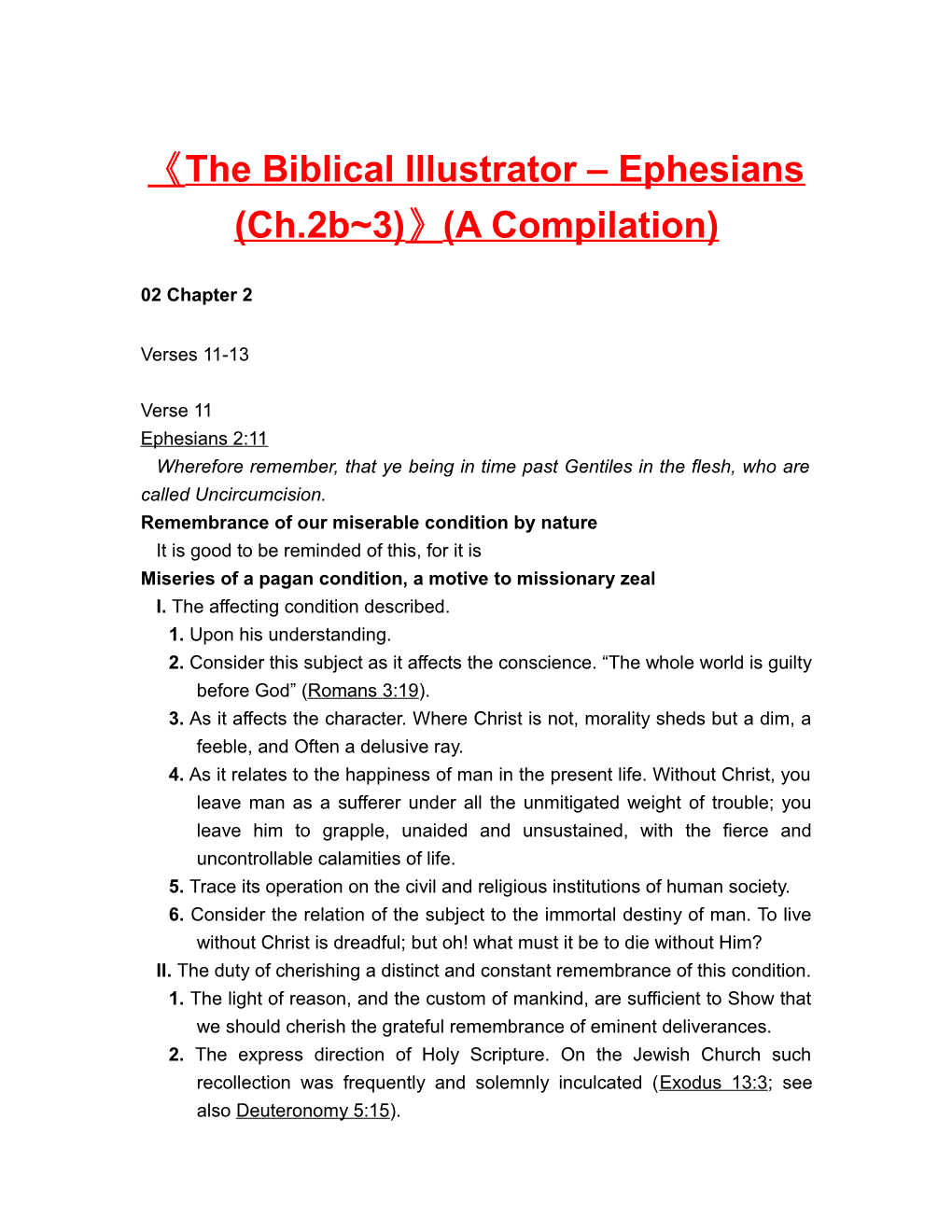 The Biblical Illustrator Ephesians (Ch.2B 3) (A Compilation)