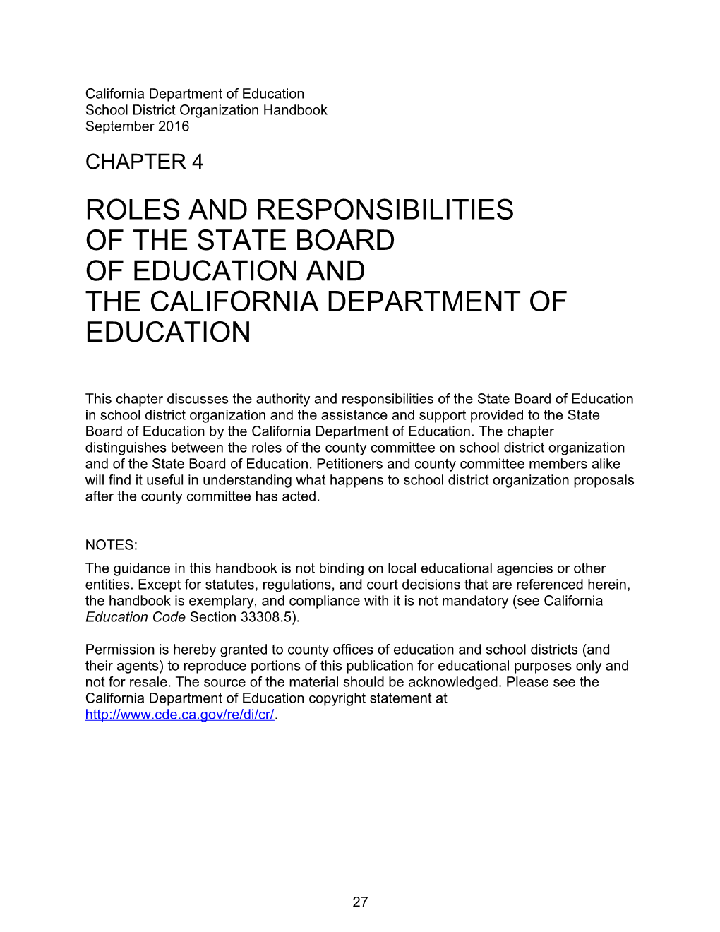 District Organization Manual Chapter 4 - District Organization (CA Dept of Education)