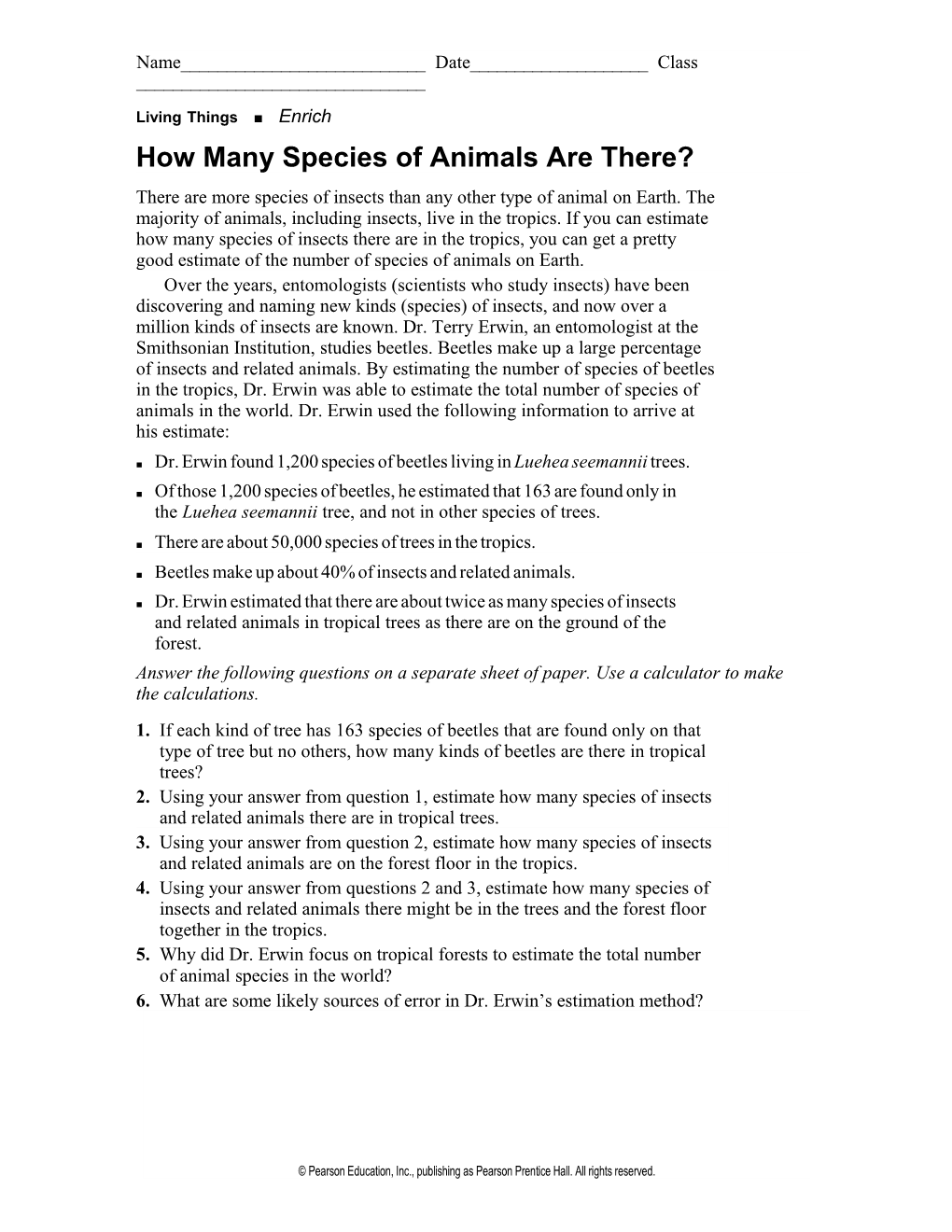 How Many Species of Animals Are There?