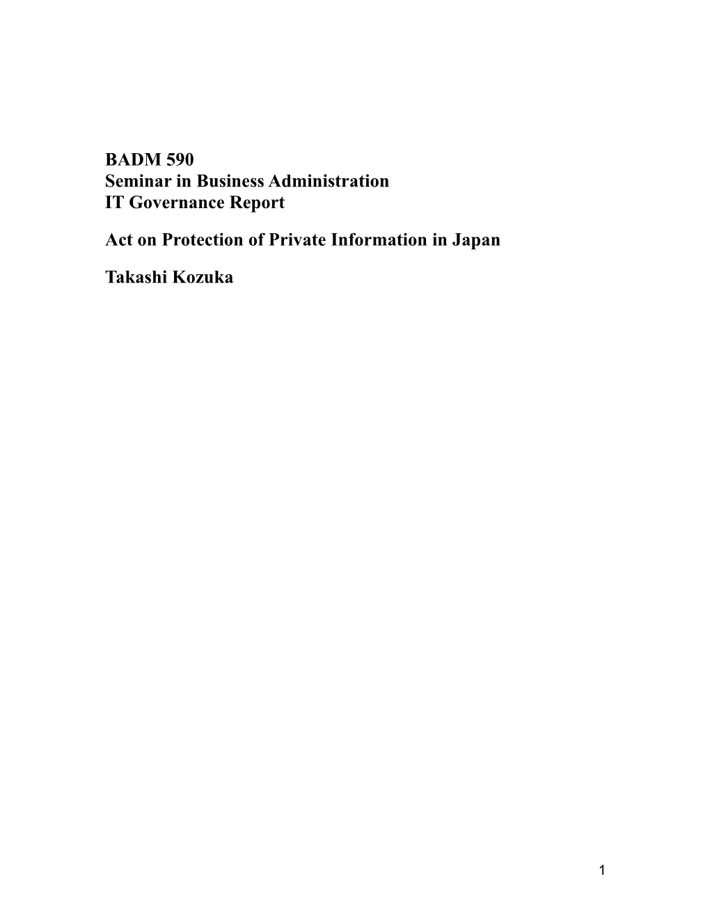 Act on Protection of Private Information in Japan