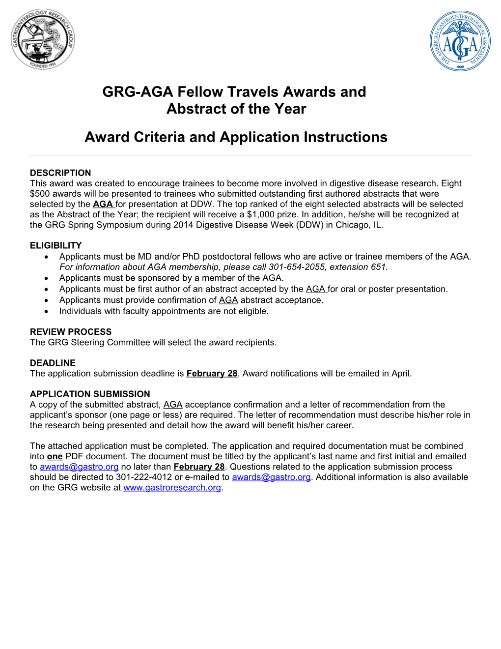 Application-GRG Travel Awards