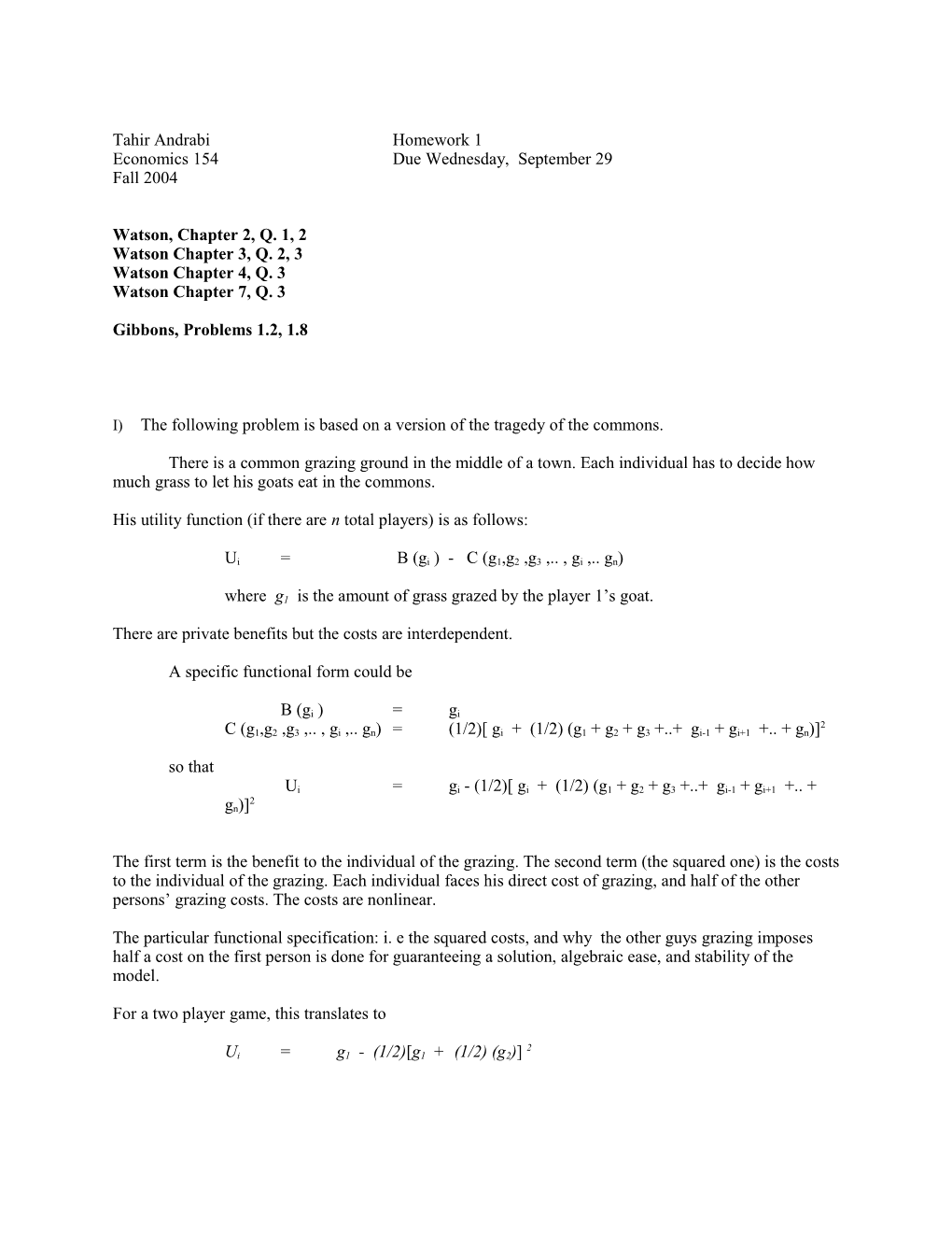 Pomona College Principles of Macroeconomics Spring 1996