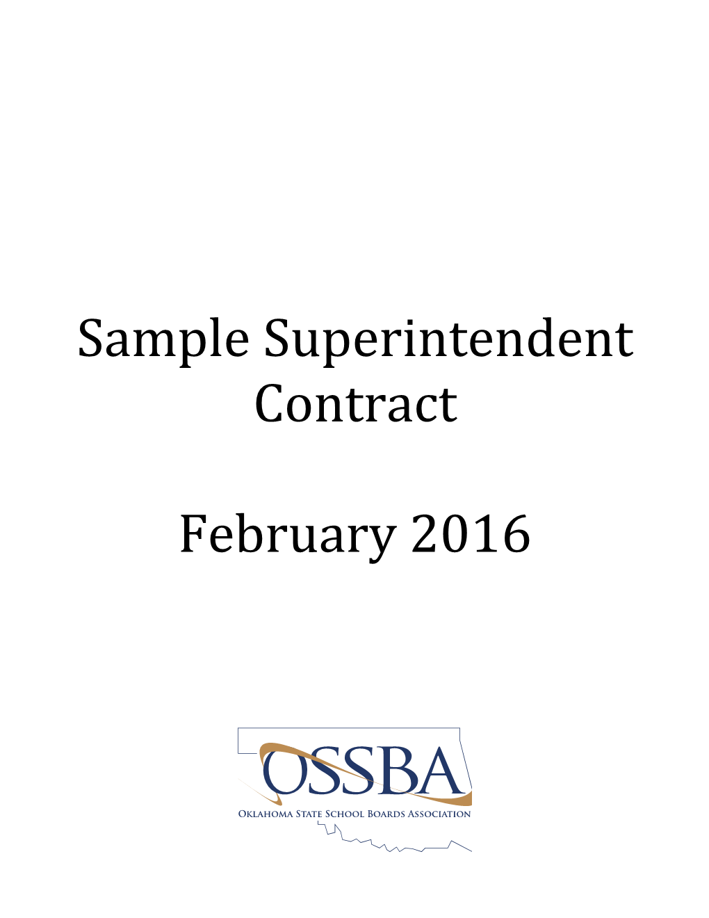 Sample Superintendent Contract