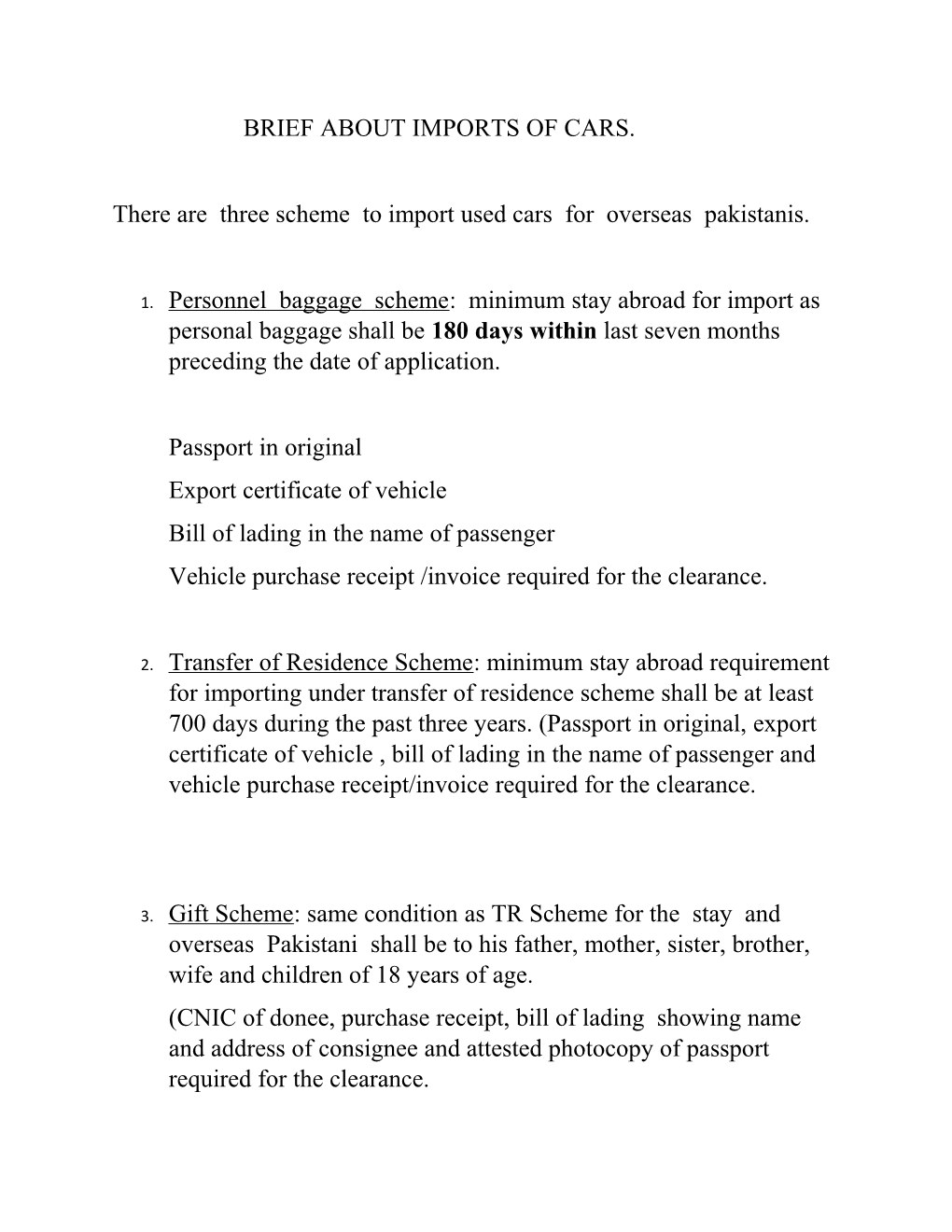 Brief About Imports of Cars